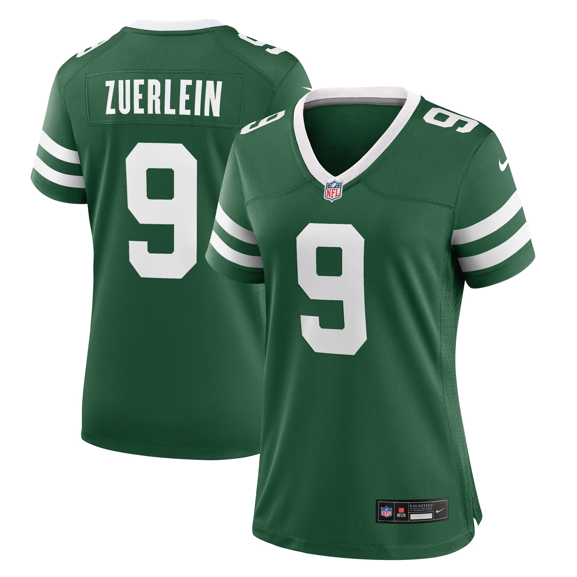 Women's New York Jets Greg Zuerlein Legacy Green Team Game Jersey JS3596 Saliibo