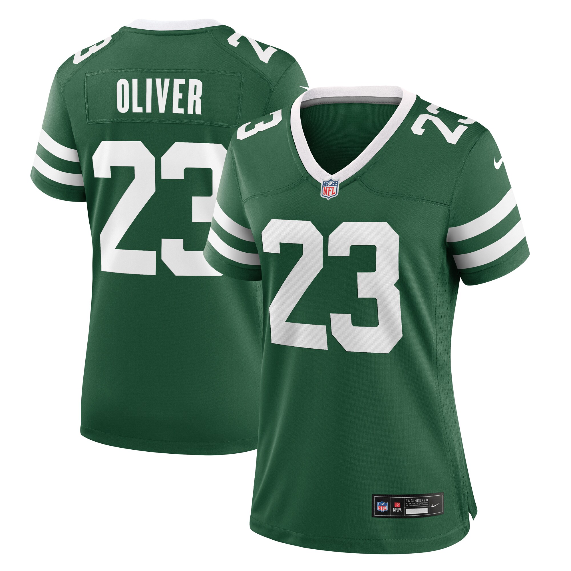 Women's New York Jets Isaiah Oliver Legacy Green Team Game Jersey JS8226 Saliibo