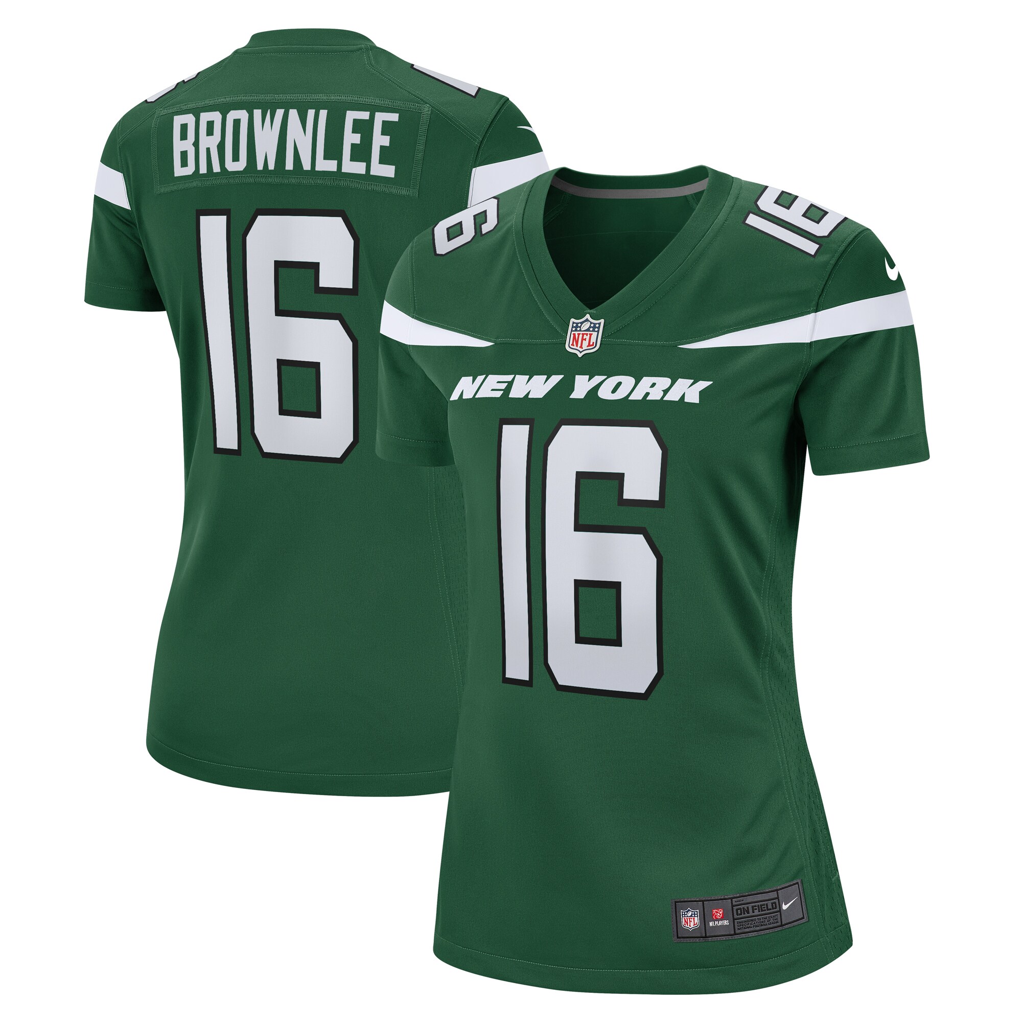Women's New York Jets Jason Brownlee Gotham Green Game Jersey JS8182 Saliibo