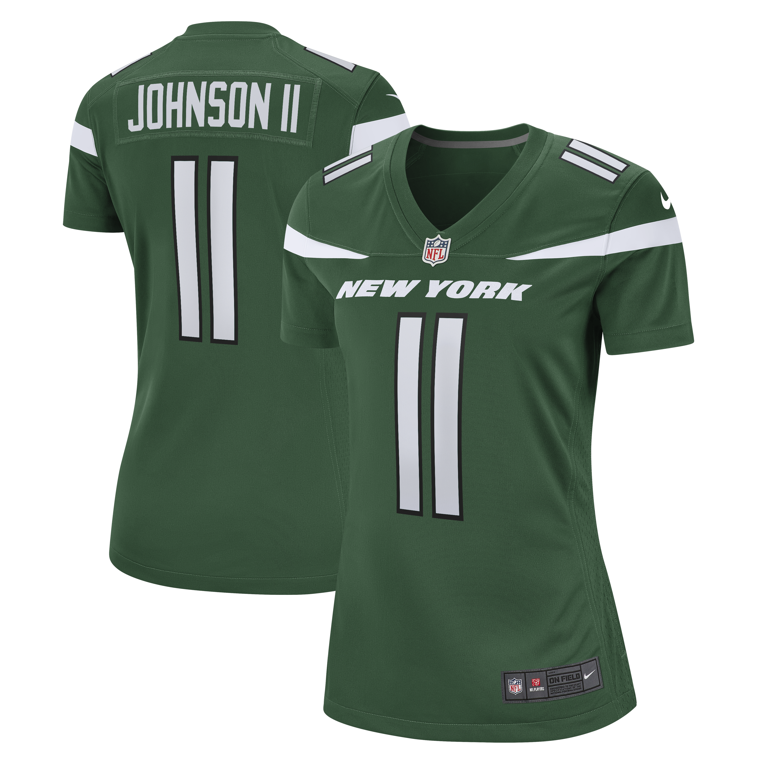 Women's New York Jets Jermaine Johnson II Gotham Green Game Jersey JS8713 Saliibo