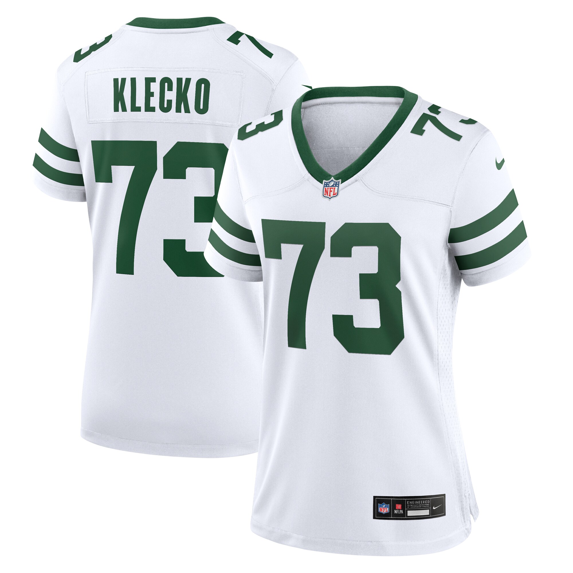 Women's New York Jets Joe Klecko White Legacy Retired Player Game Jersey JS4443 Saliibo