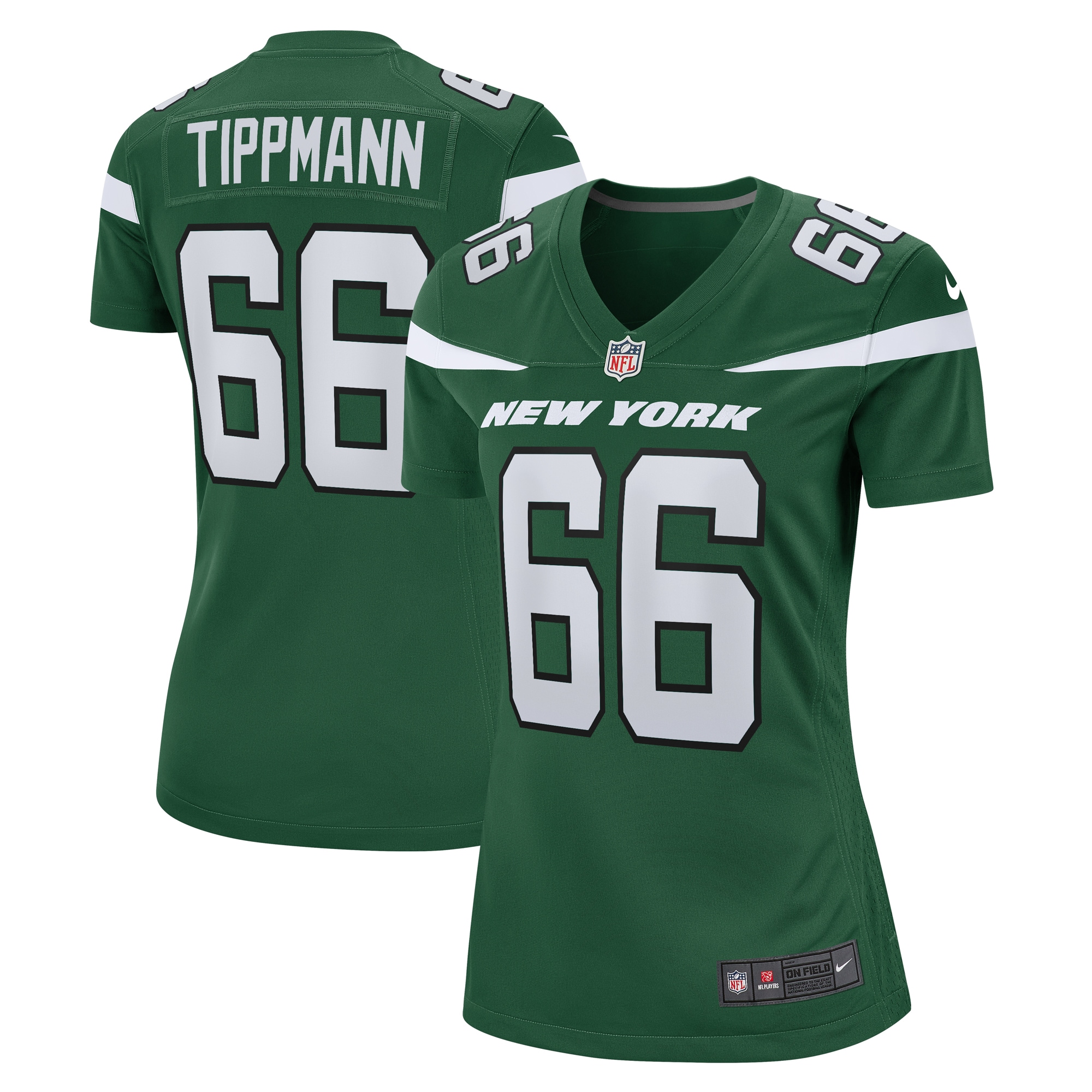 Women's New York Jets Joe Tippmann Gotham Green Game Jersey JS9325 Saliibo