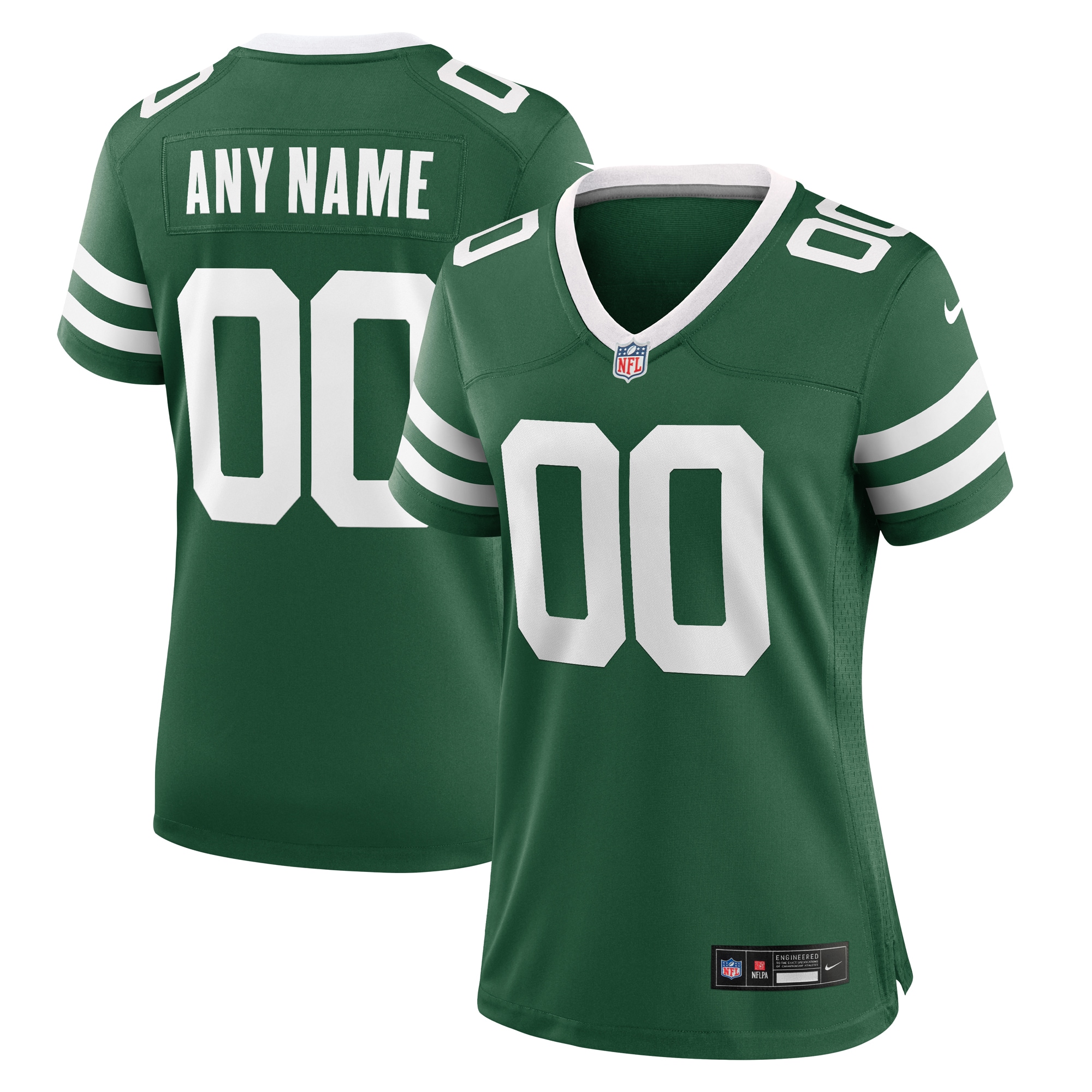 Women's New York Jets Legacy Green Custom Game Jersey JS5356 Saliibo