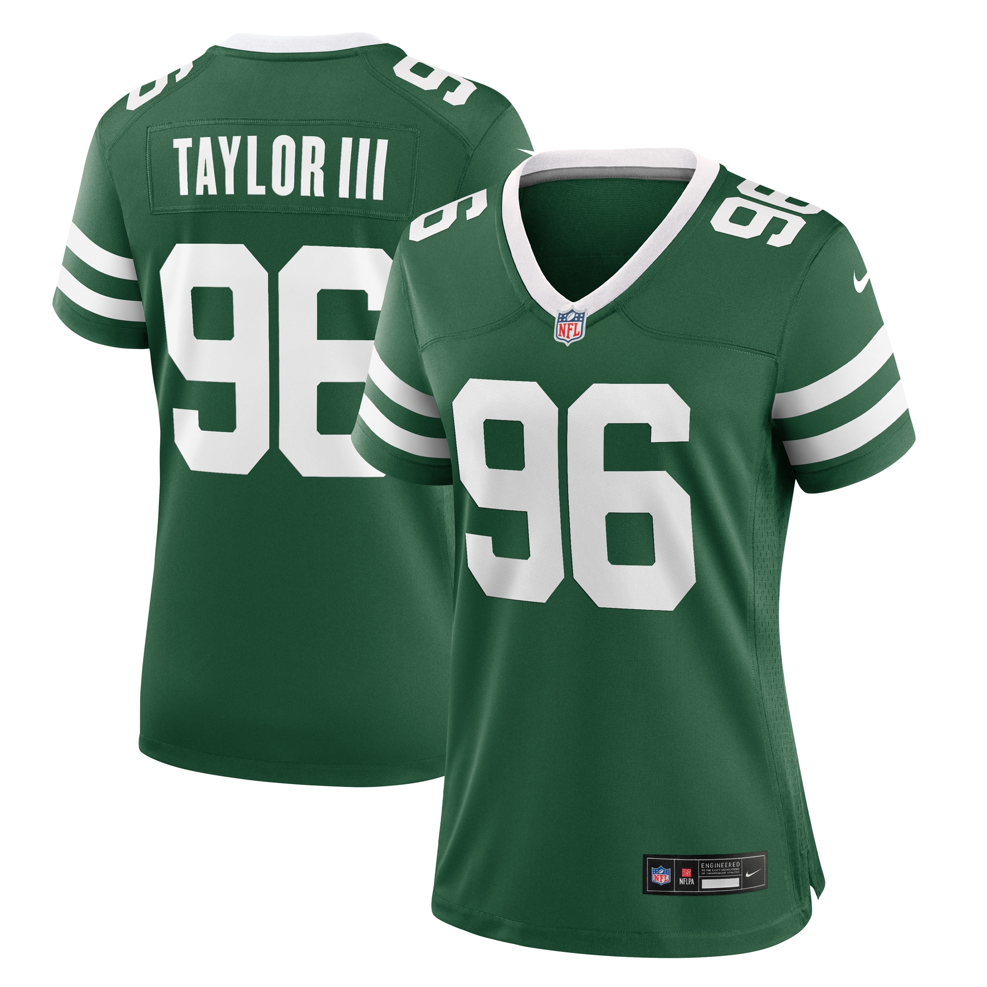 Women's New York Jets Leonard Taylor III Legacy Green Team Game Jersey JS4016 Saliibo