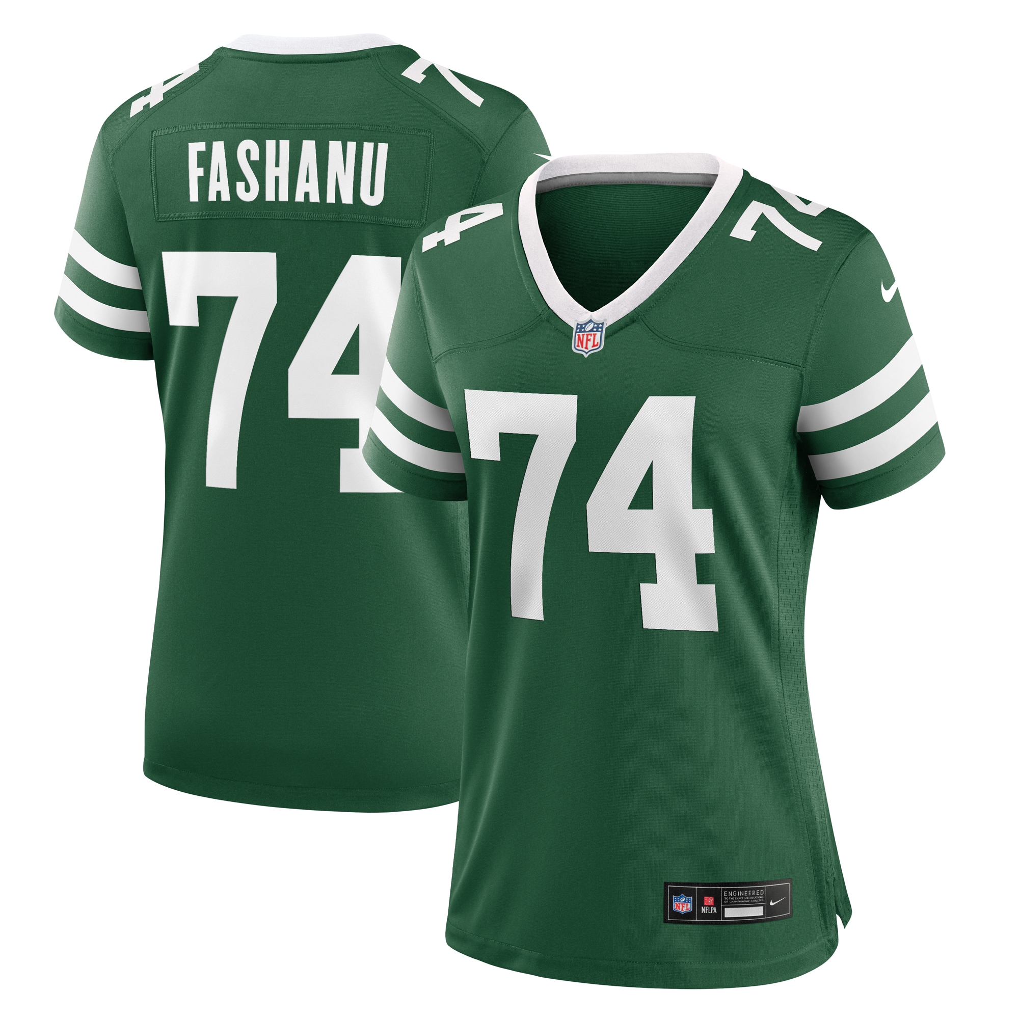 Women's New York Jets Olu Fashanu Legacy Green Team Game Jersey JS3667 Saliibo