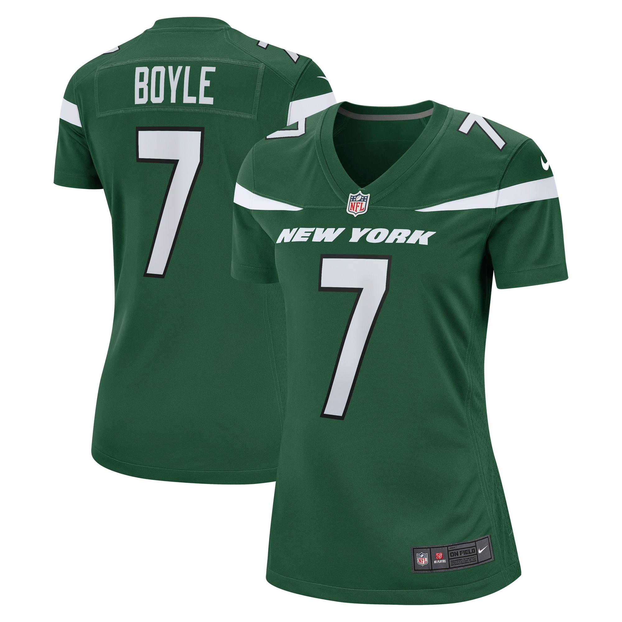 Women's New York Jets Tim Boyle Gotham Green Game Jersey JS2413 Saliibo