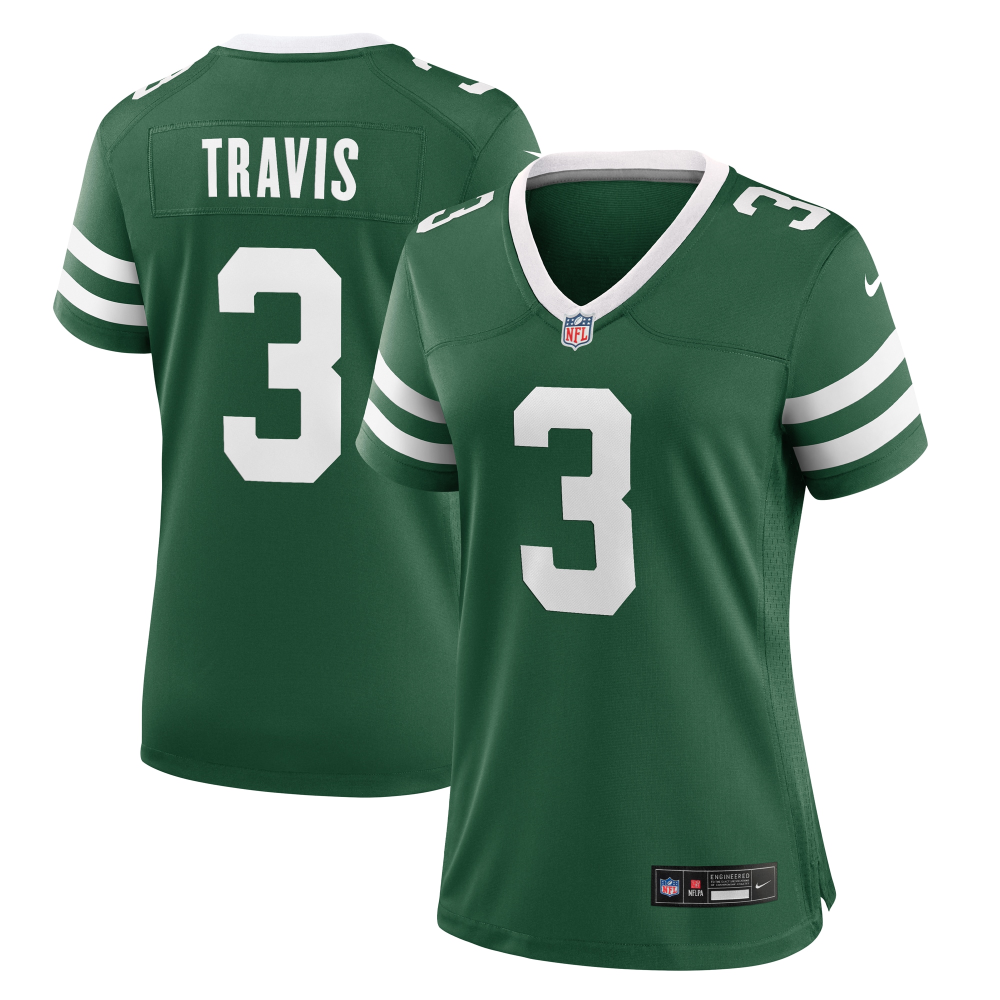 Women's New York Jets Travis Legacy Green Team Game Jersey JS9283 Saliibo