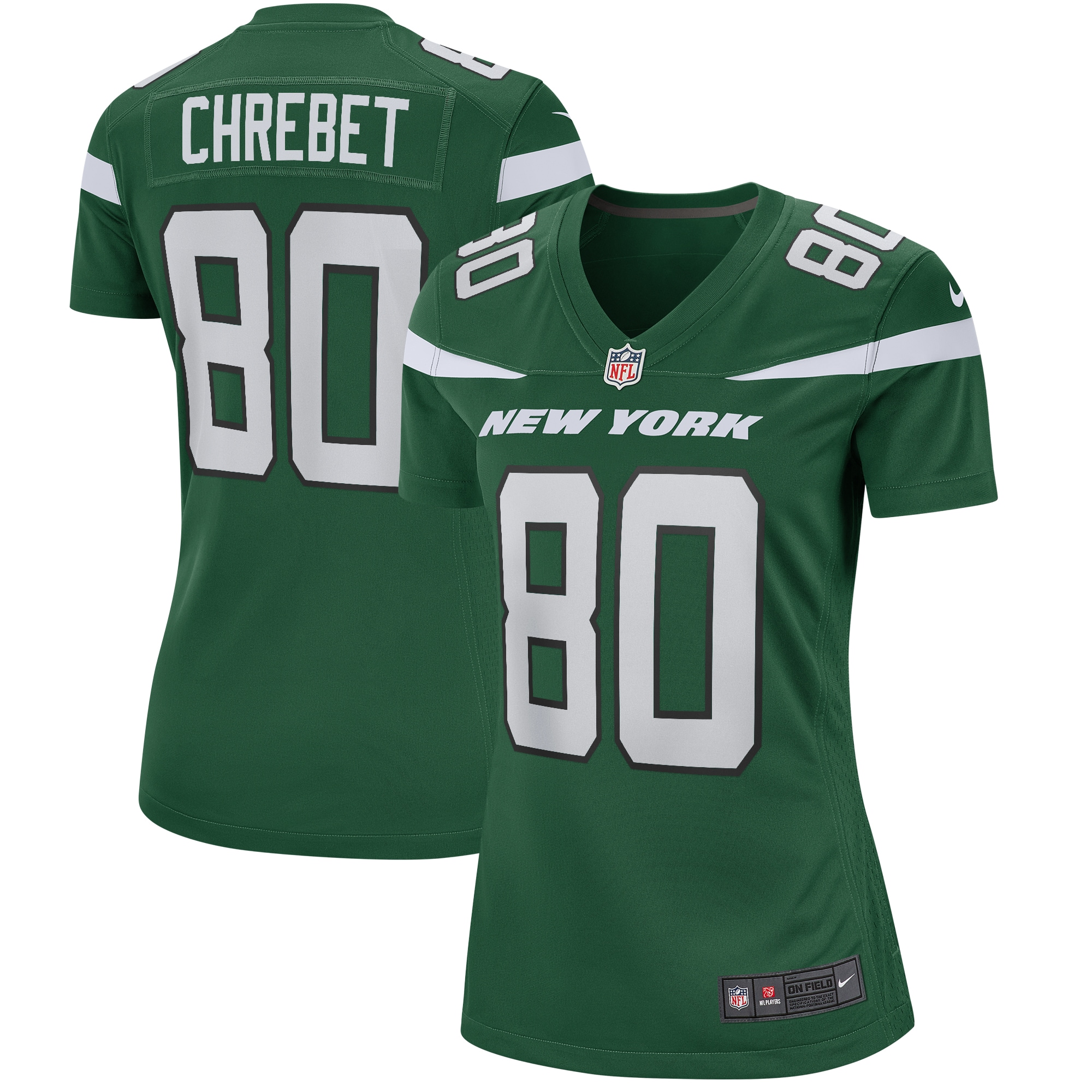 Women's New York Jets Wayne Chrebet Gotham Green Game Retired Player Jersey JS5476 Saliibo