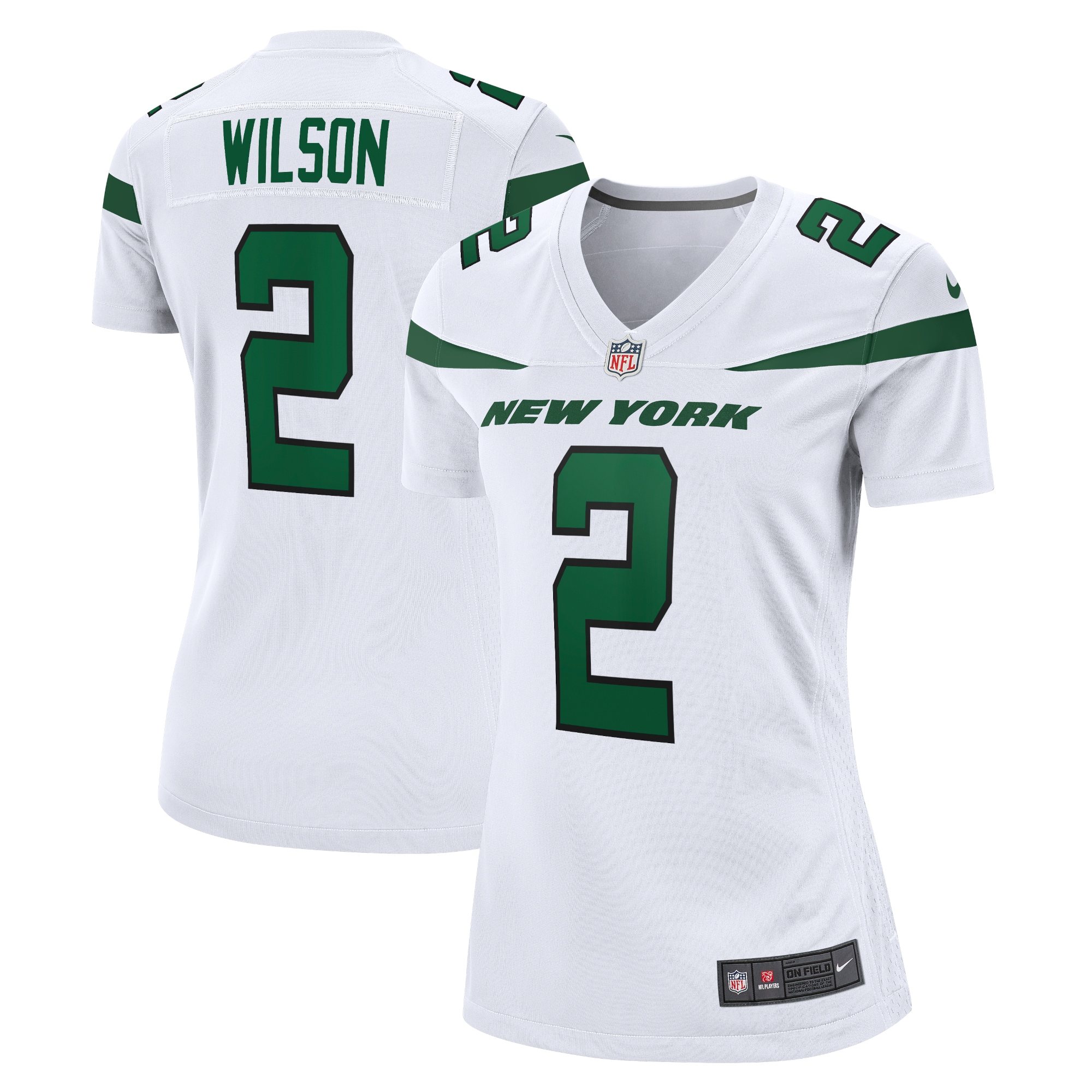Women's New York Jets Zach Wilson White Player Jersey JS1115 Saliibo