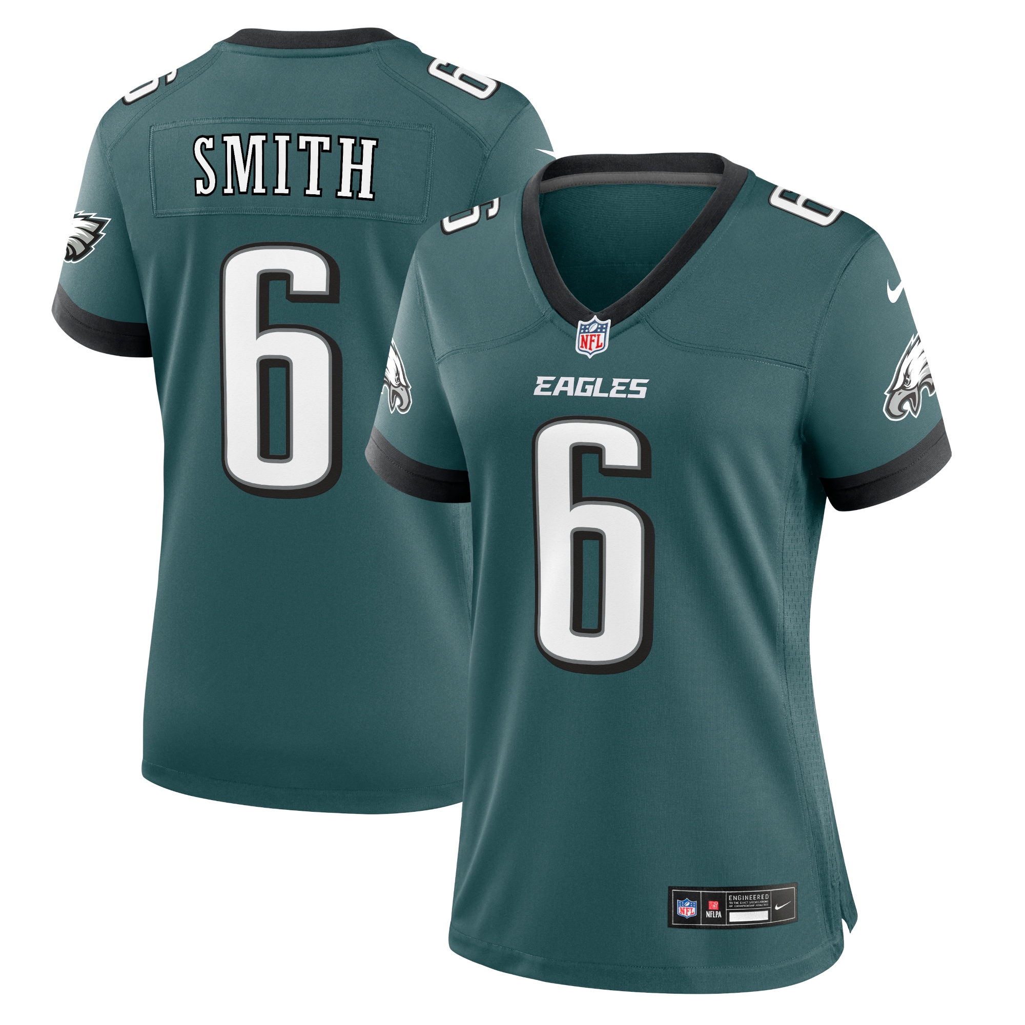 Women's Philadelphia Eagles DeVonta Smith Midnight Green Team Game Jersey JS7406 Saliibo