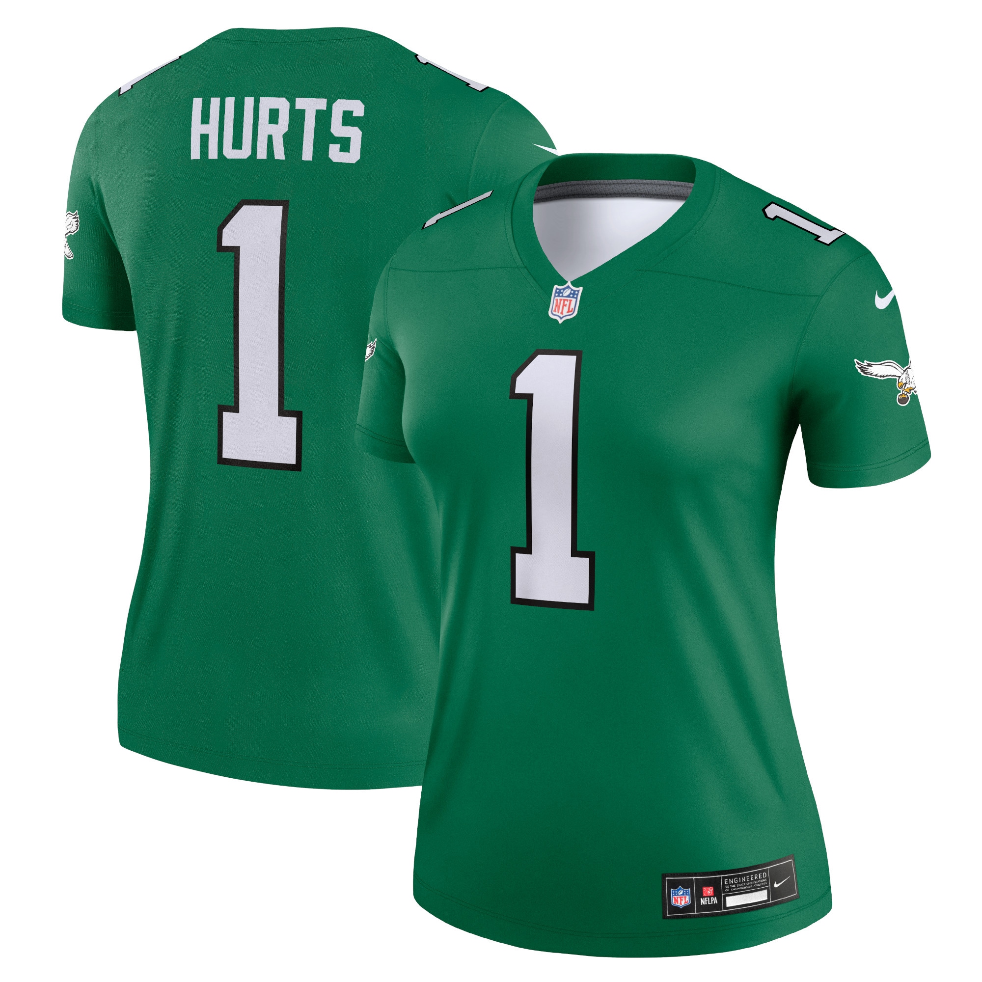 Women's Philadelphia Eagles Jalen Hurts Kelly Green Alternate Legend Player Performance Top JS3226 Saliibo
