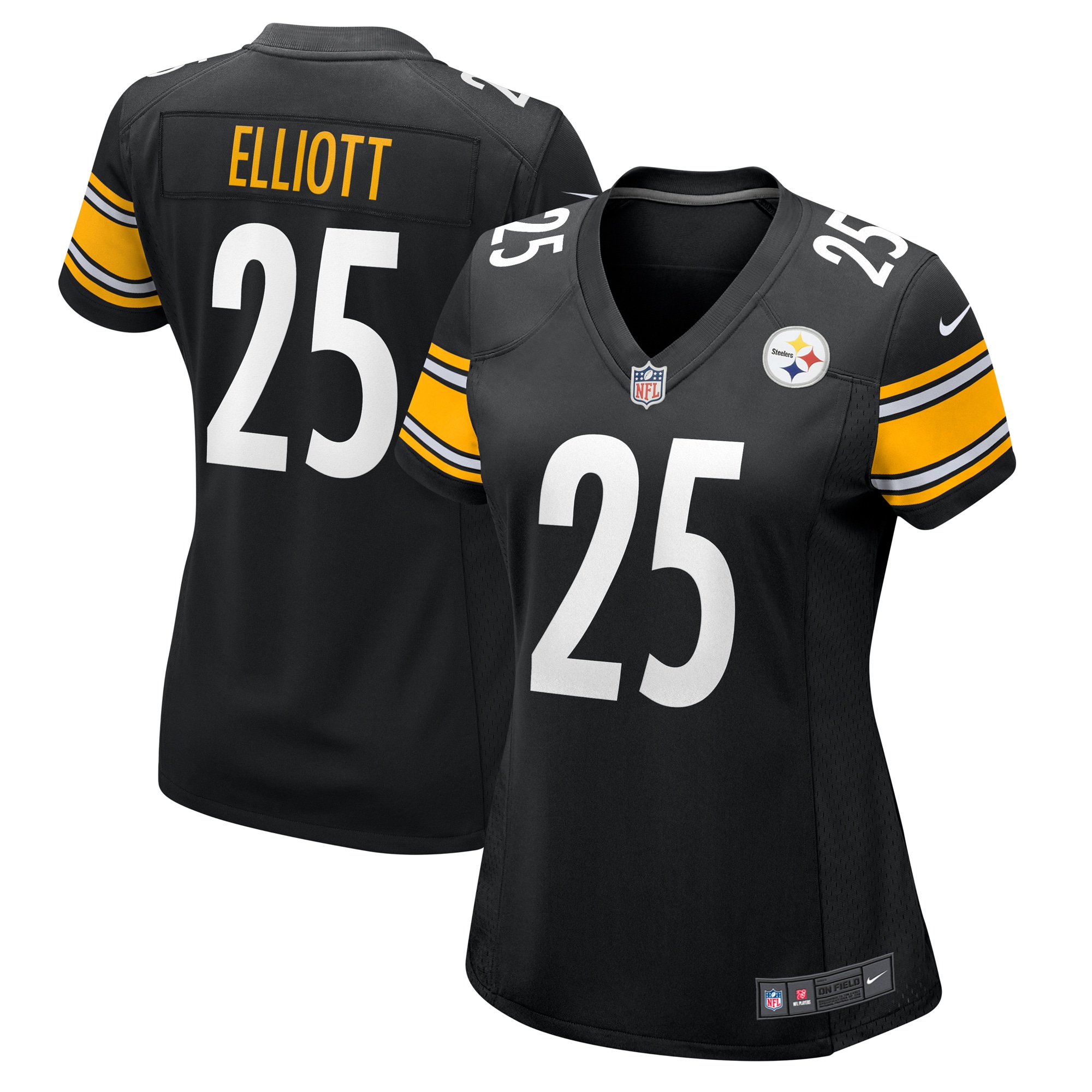 Women's Pittsburgh Steelers DeShon Elliott Black Game Jersey JS1356 Saliibo