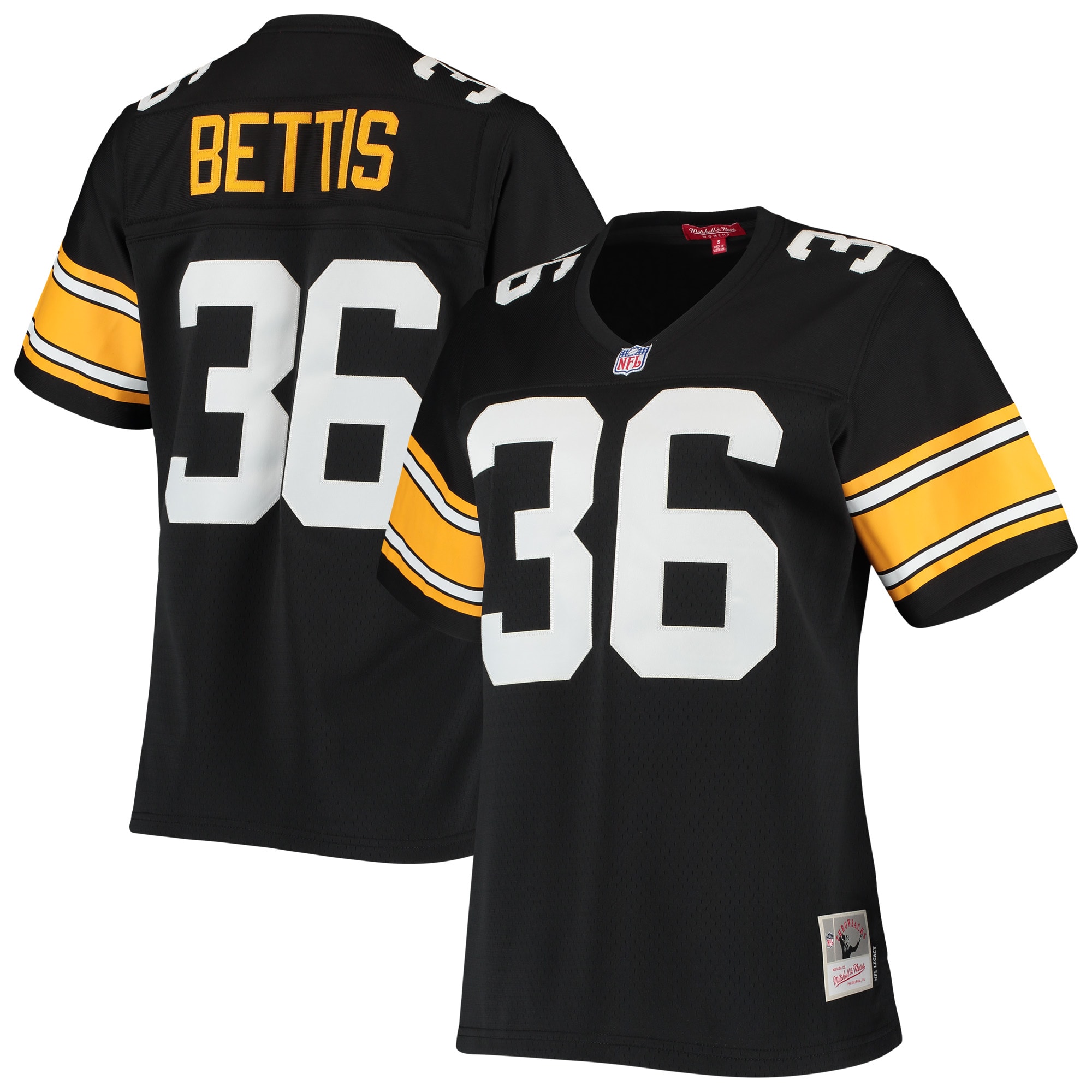 Women's Pittsburgh Steelers Jerome Bettis Mitchell & Ness Black 1996 Legacy Jersey JS6924 Saliibo