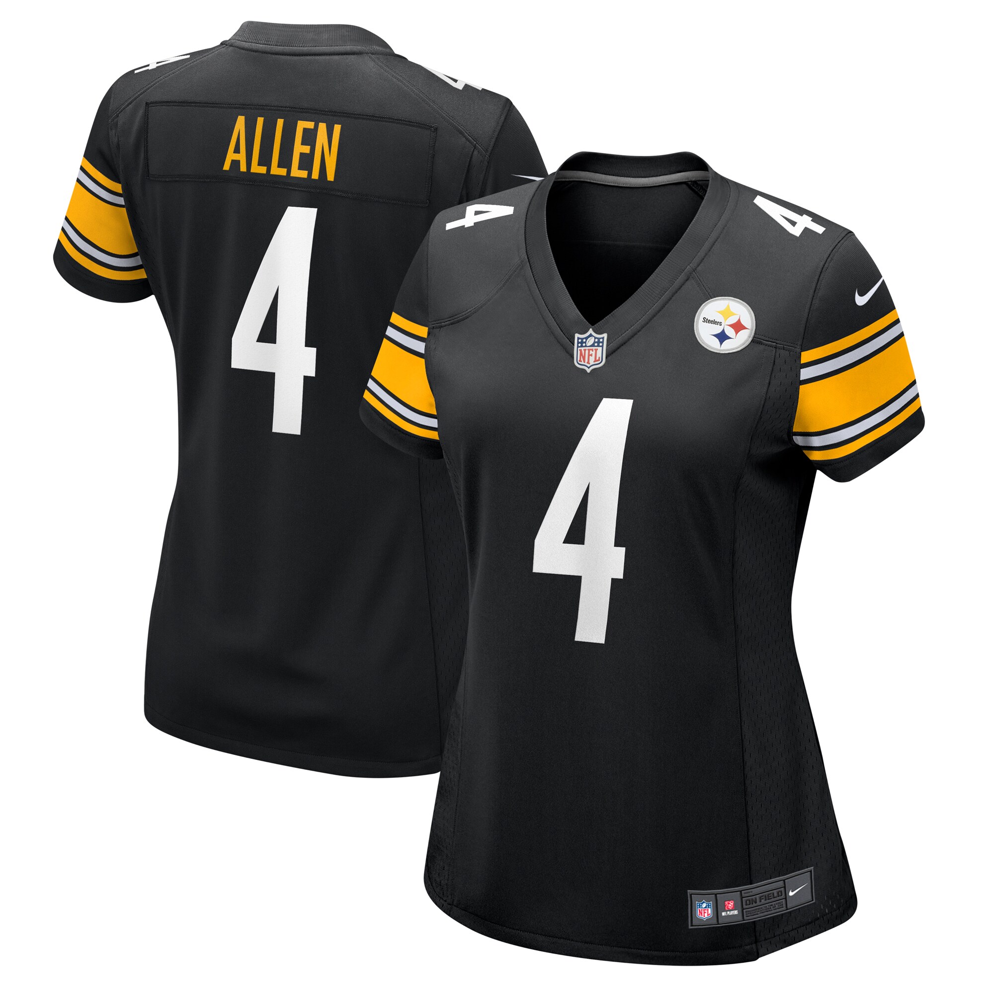 Women's Pittsburgh Steelers Kyle Allen Black Game Jersey JS8431 Saliibo