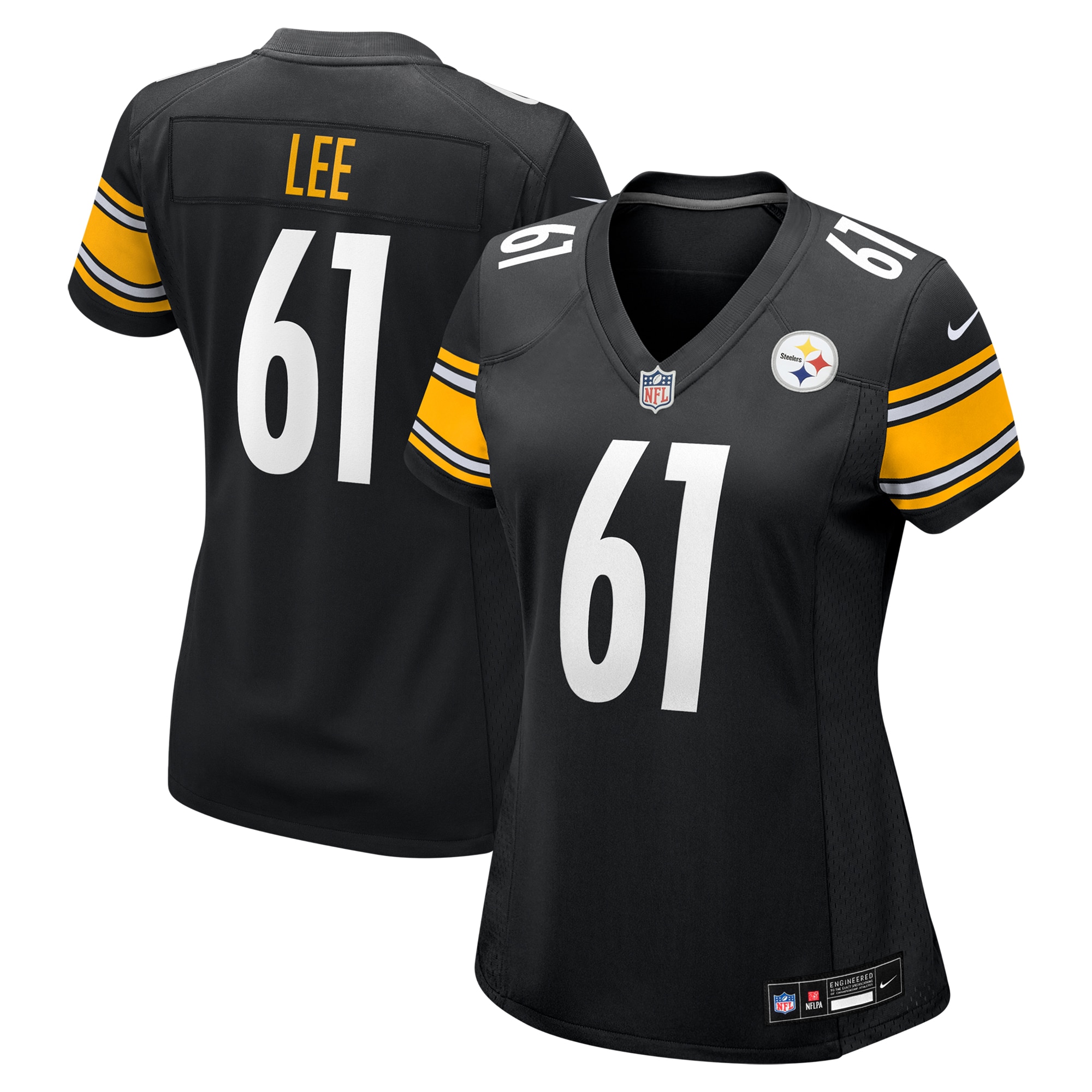 Women's Pittsburgh Steelers Logan Lee Black Game Jersey JS7611 Saliibo