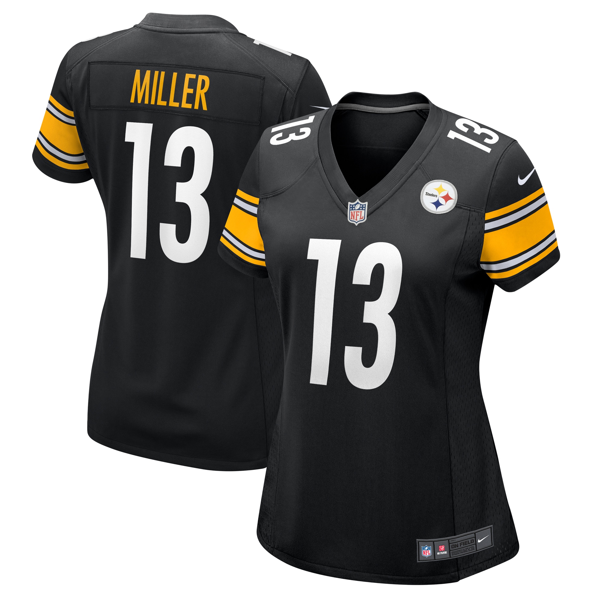 Women's Pittsburgh Steelers Scotty Miller Black Game Jersey JS3006 Saliibo
