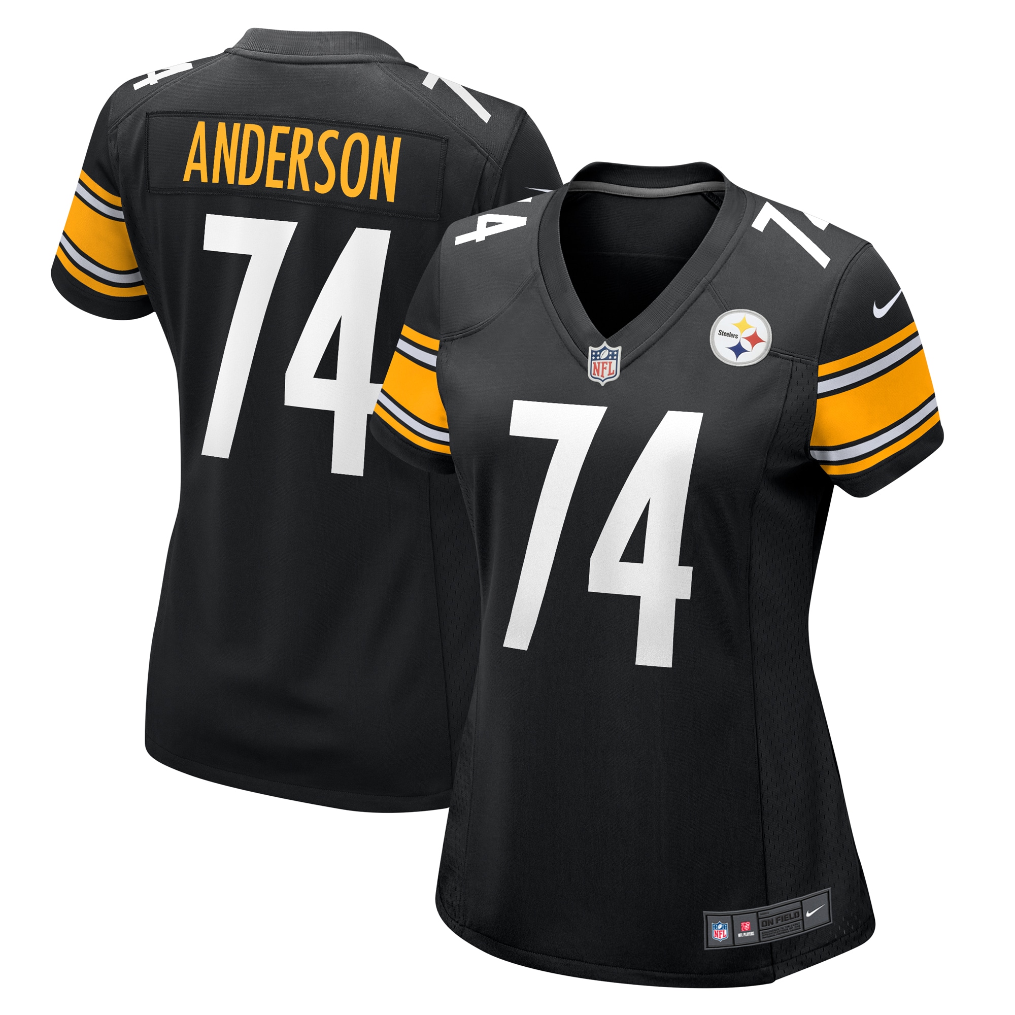 Women's Pittsburgh Steelers Spencer Anderson Black Game Jersey JS5530 Saliibo