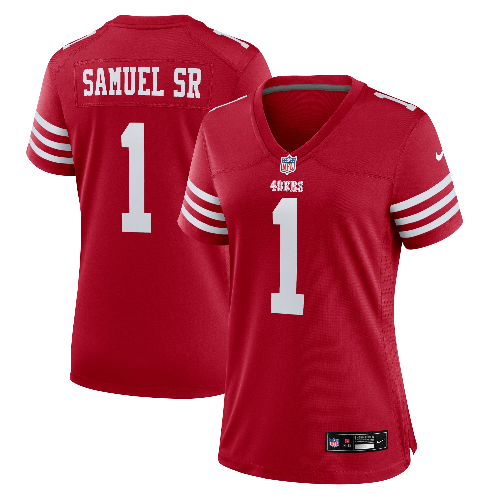 Women's San Francisco 49ers Deebo Samuel Sr Scarlet Game Jersey JS5524 Saliibo