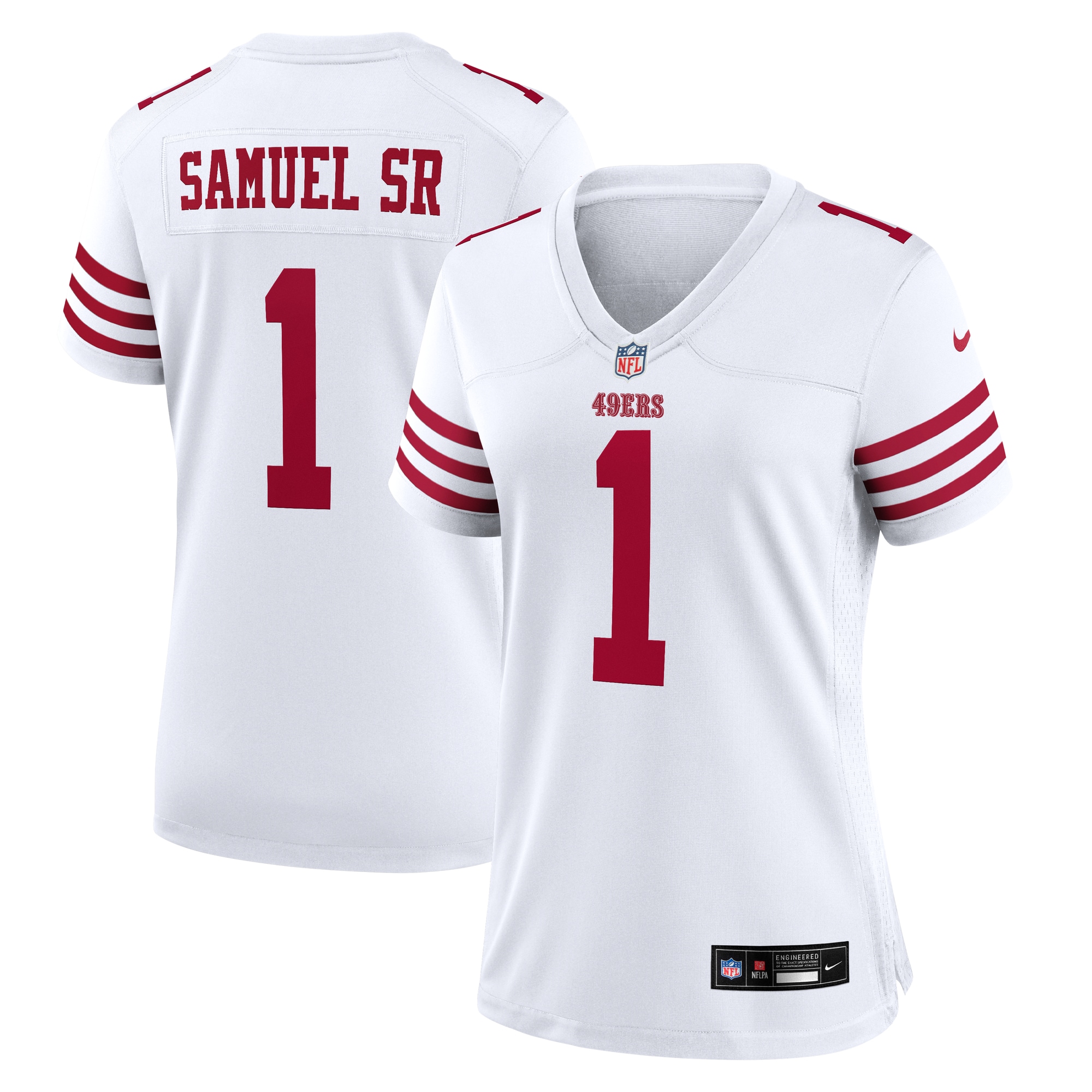 Women's San Francisco 49ers Deebo Samuel Sr White Game Jersey JS9697 Saliibo