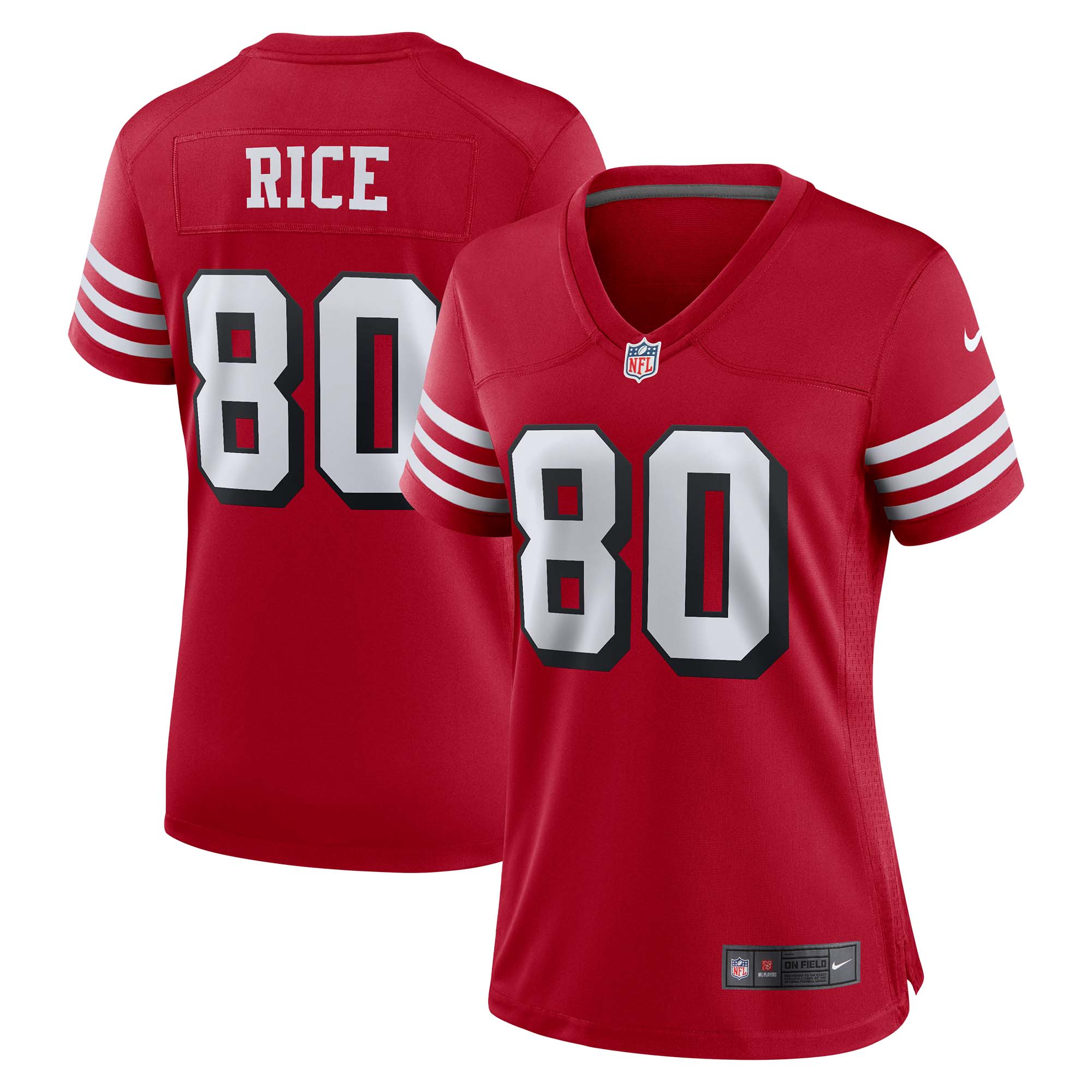 Women's San Francisco 49ers Jerry Rice Scarlet Alternate Game Jersey JS2486 Saliibo