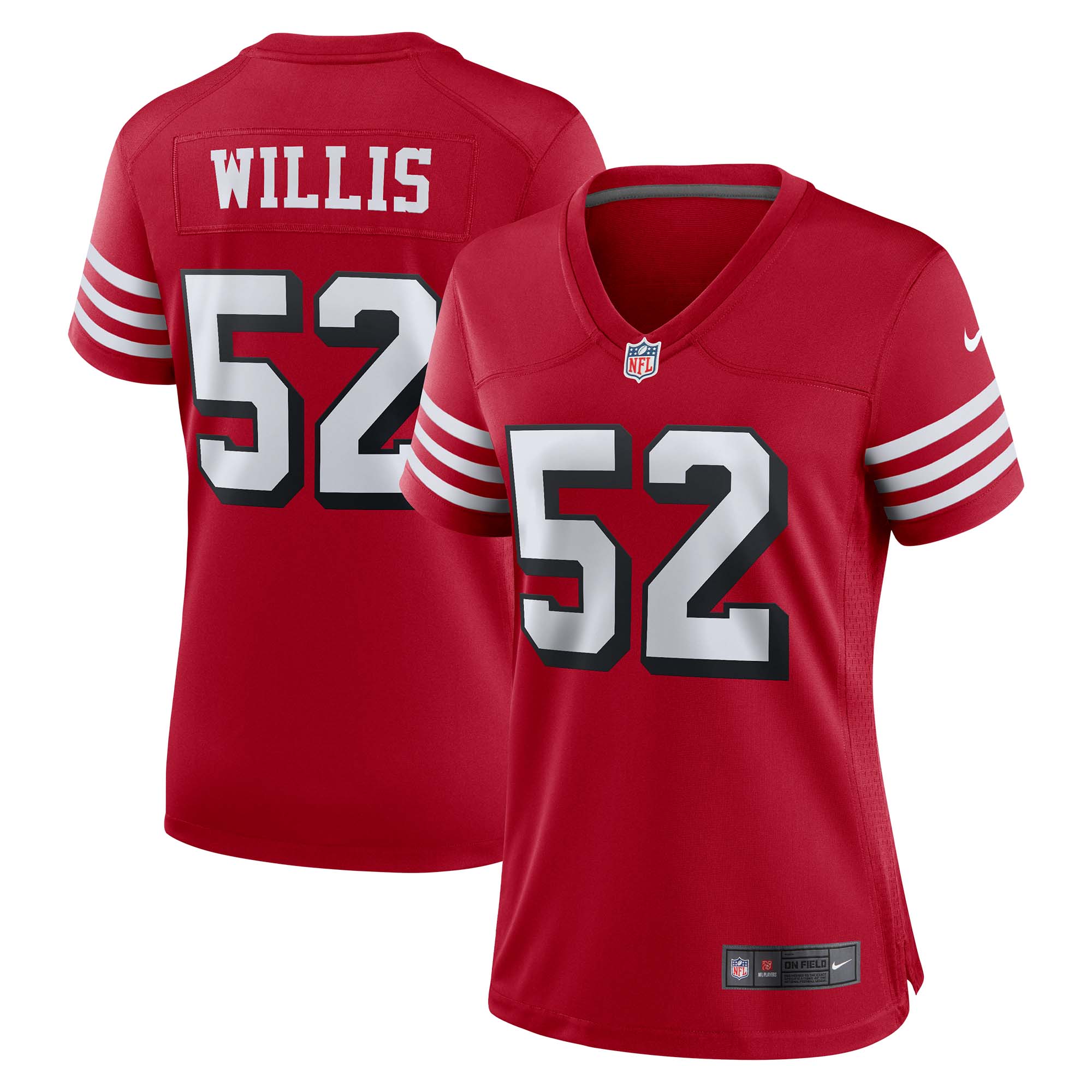 Women's San Francisco 49ers Patrick Willis Scarlet Alternate Game Jersey JS3786 Saliibo