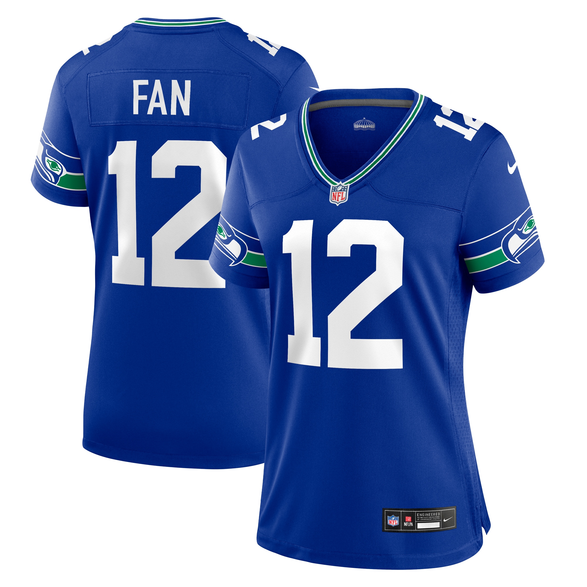 Women's Seattle Seahawks 12s Royal Player Jersey JS4139 Saliibo