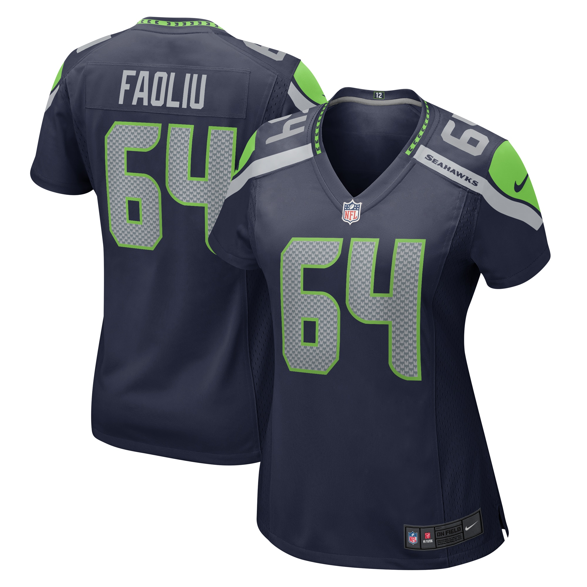 Women's Seattle Seahawks Austin Faoliu College Navy Game Jersey JS2896 Saliibo