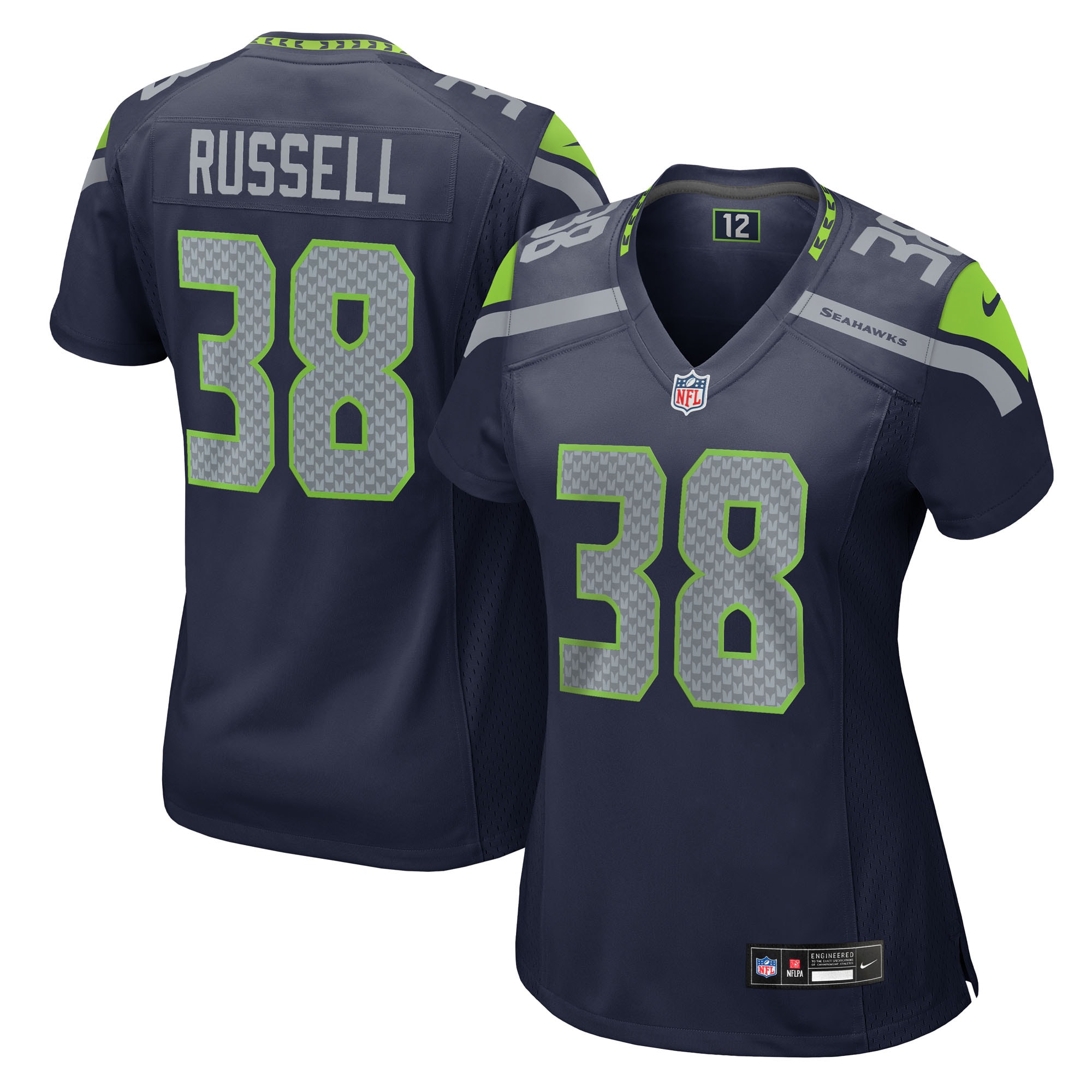 Women's Seattle Seahawks Brady Russell College Navy Team Game Jersey JS7896 Saliibo