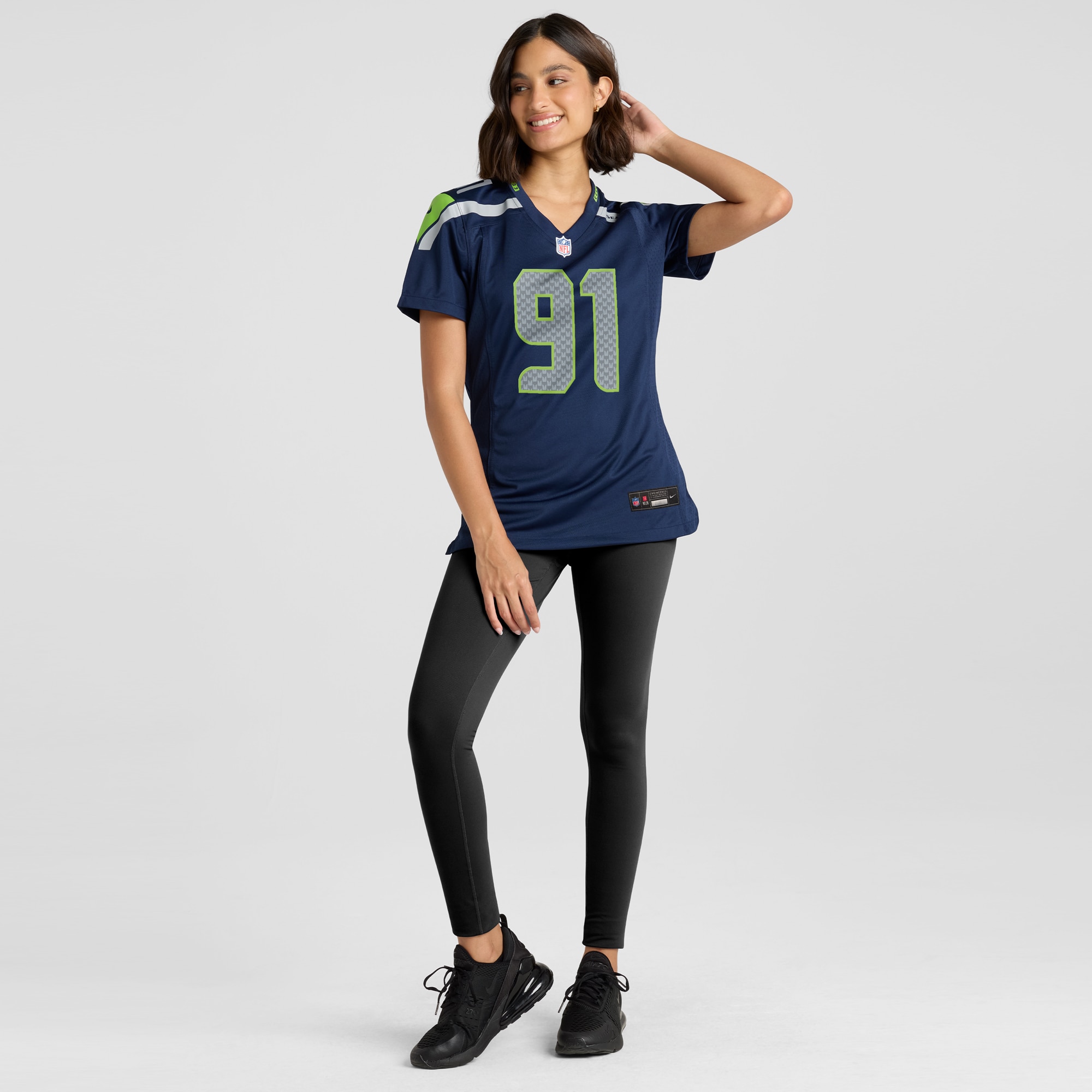 Women's Seattle Seahawks Byron Murphy II College Navy Game Jersey JS7970 Saliibo - Image 4