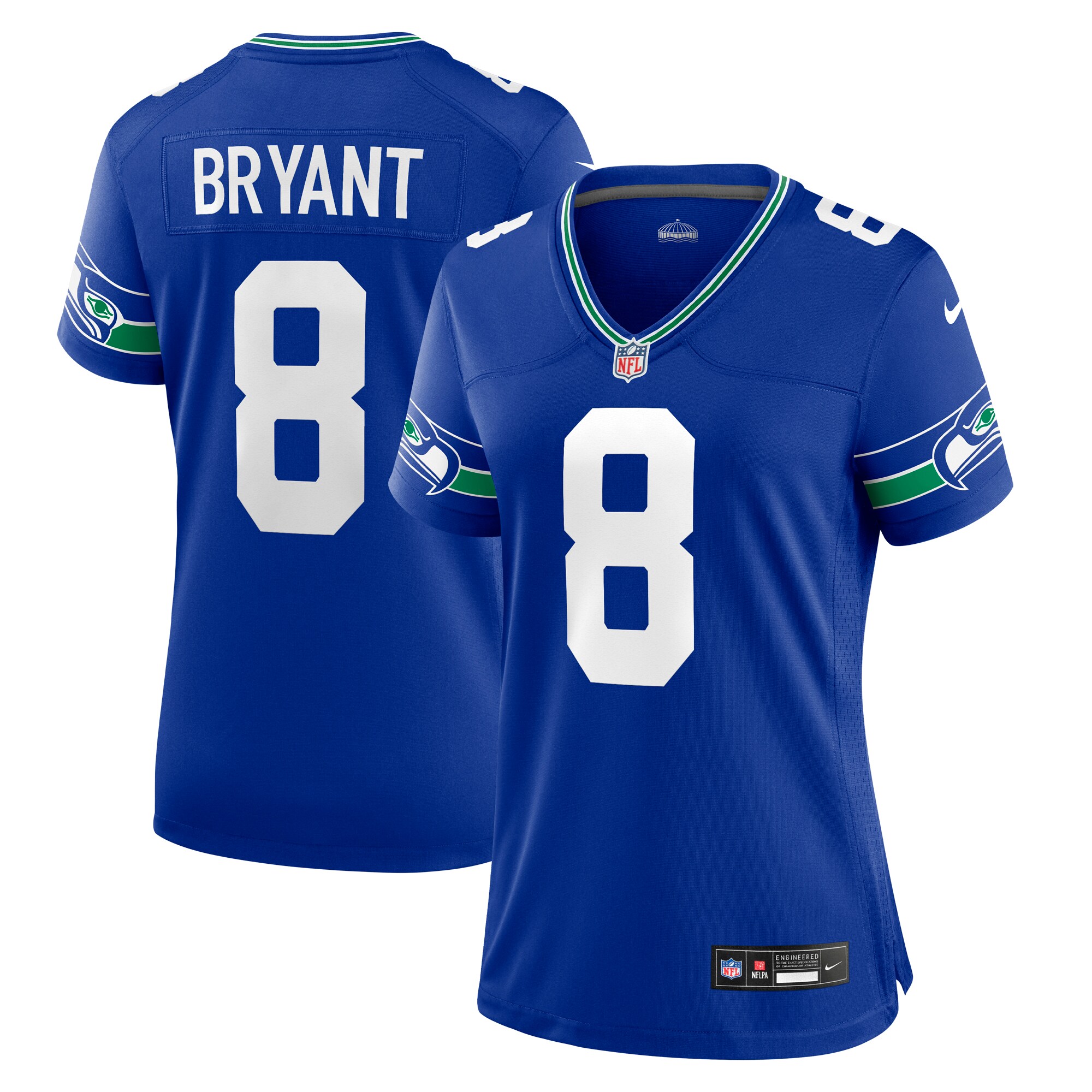 Women's Seattle Seahawks Coby Bryant Royal Throwback Player Game Jersey JS7209 Saliibo