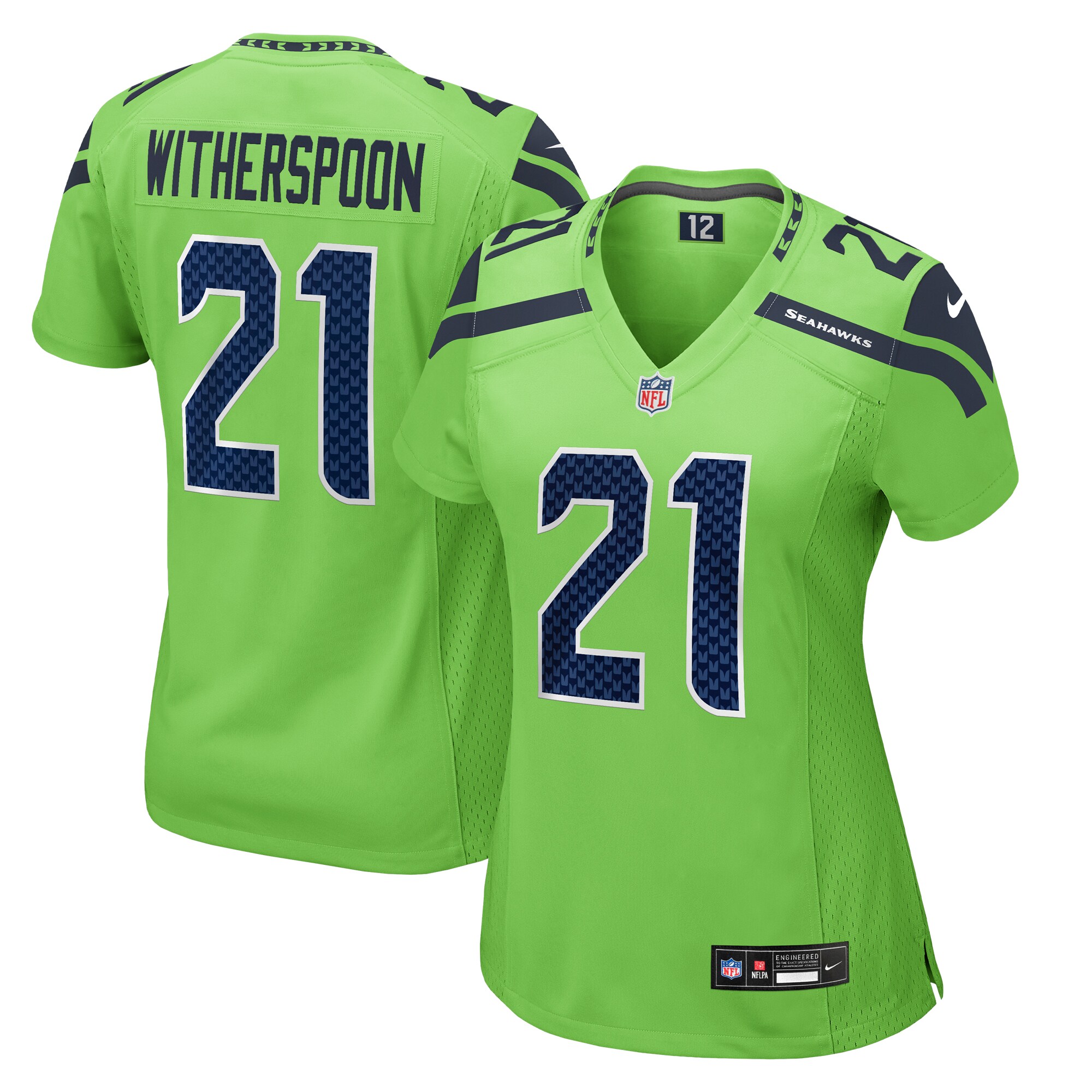 Women's Seattle Seahawks Devon Witherspoon Neon Green Game Jersey JS1348 Saliibo