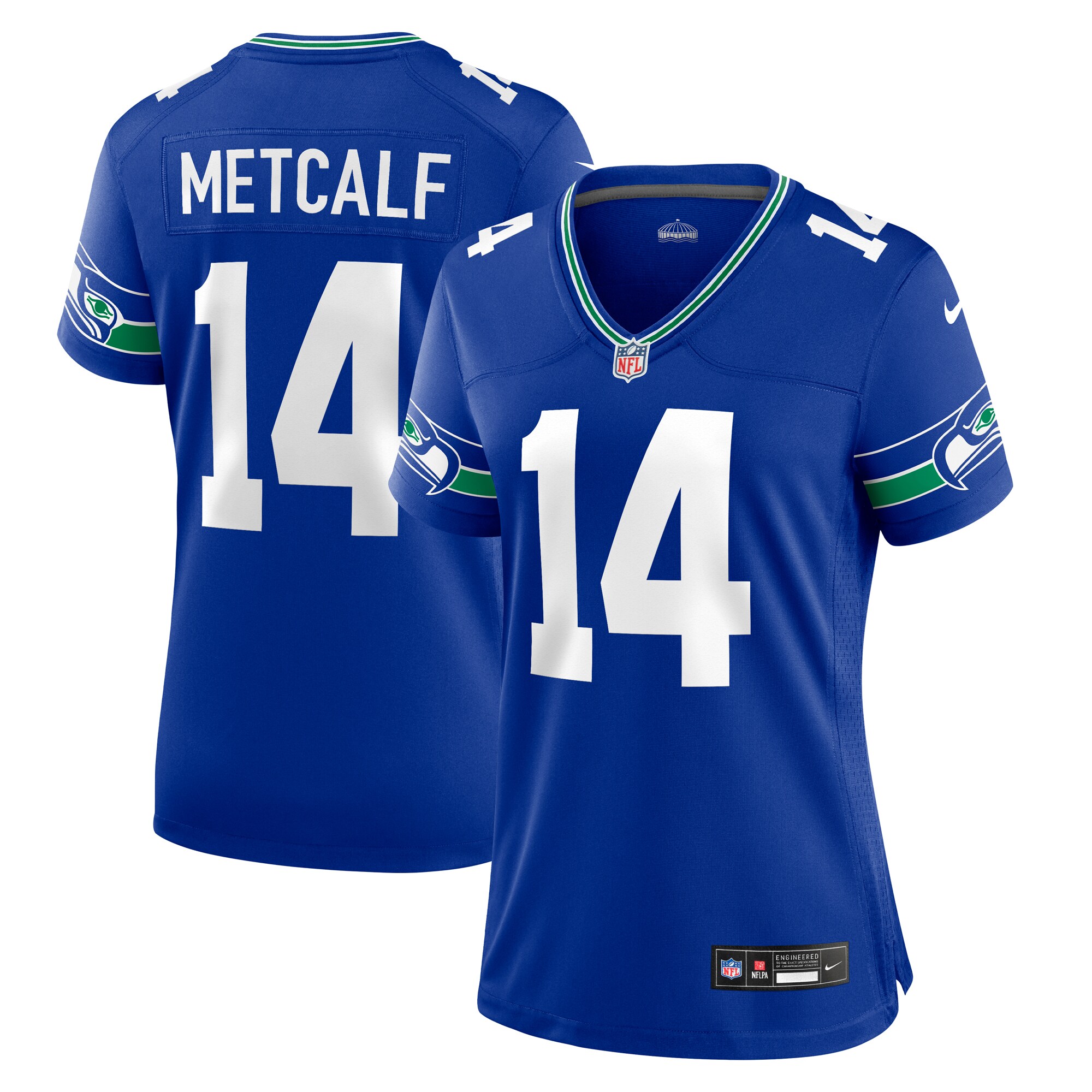 Women's Seattle Seahawks DK Metcalf Royal Player Jersey JS7322 Saliibo