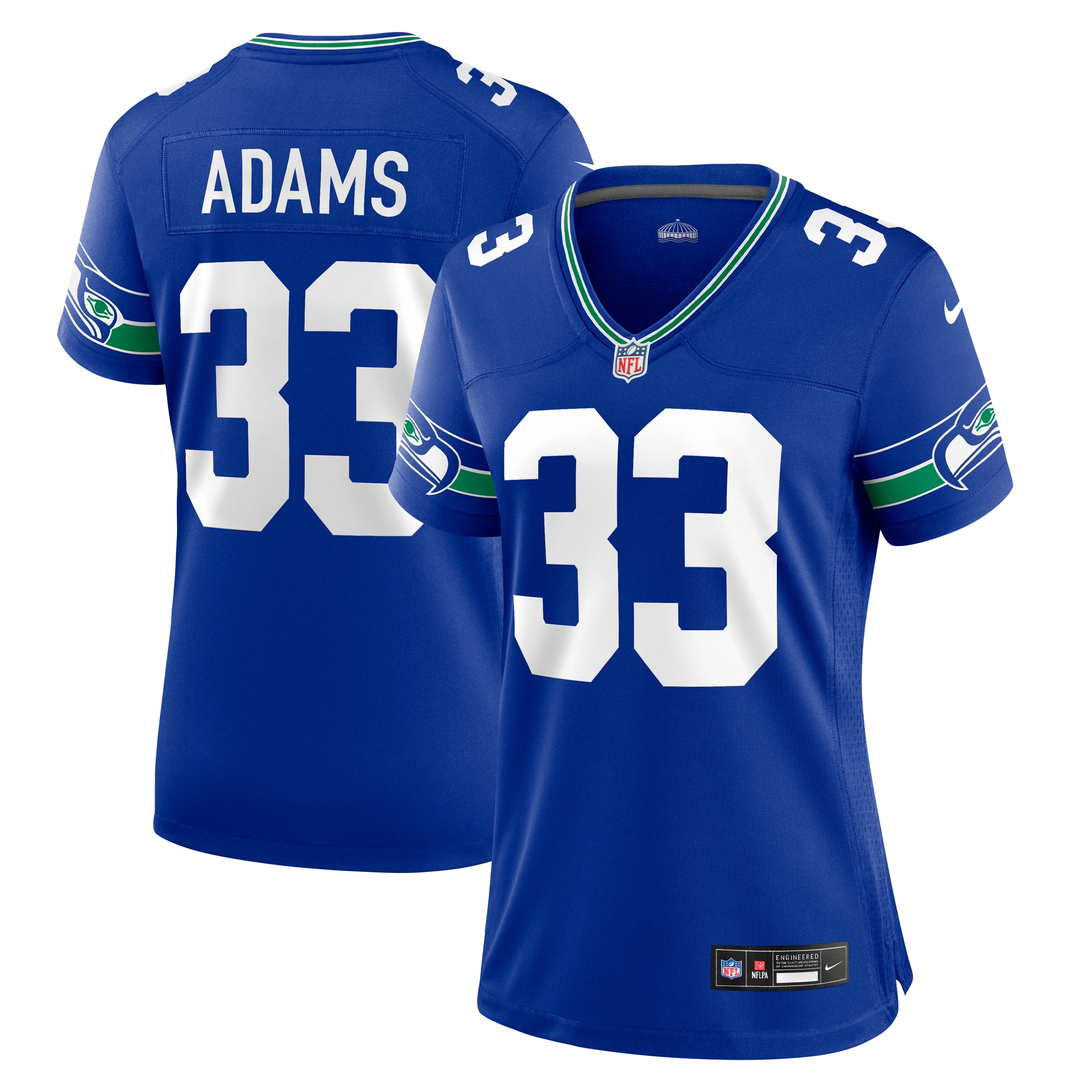 Women's Seattle Seahawks Jamal Adams Royal Throwback Player Game Jersey JS4647 Saliibo