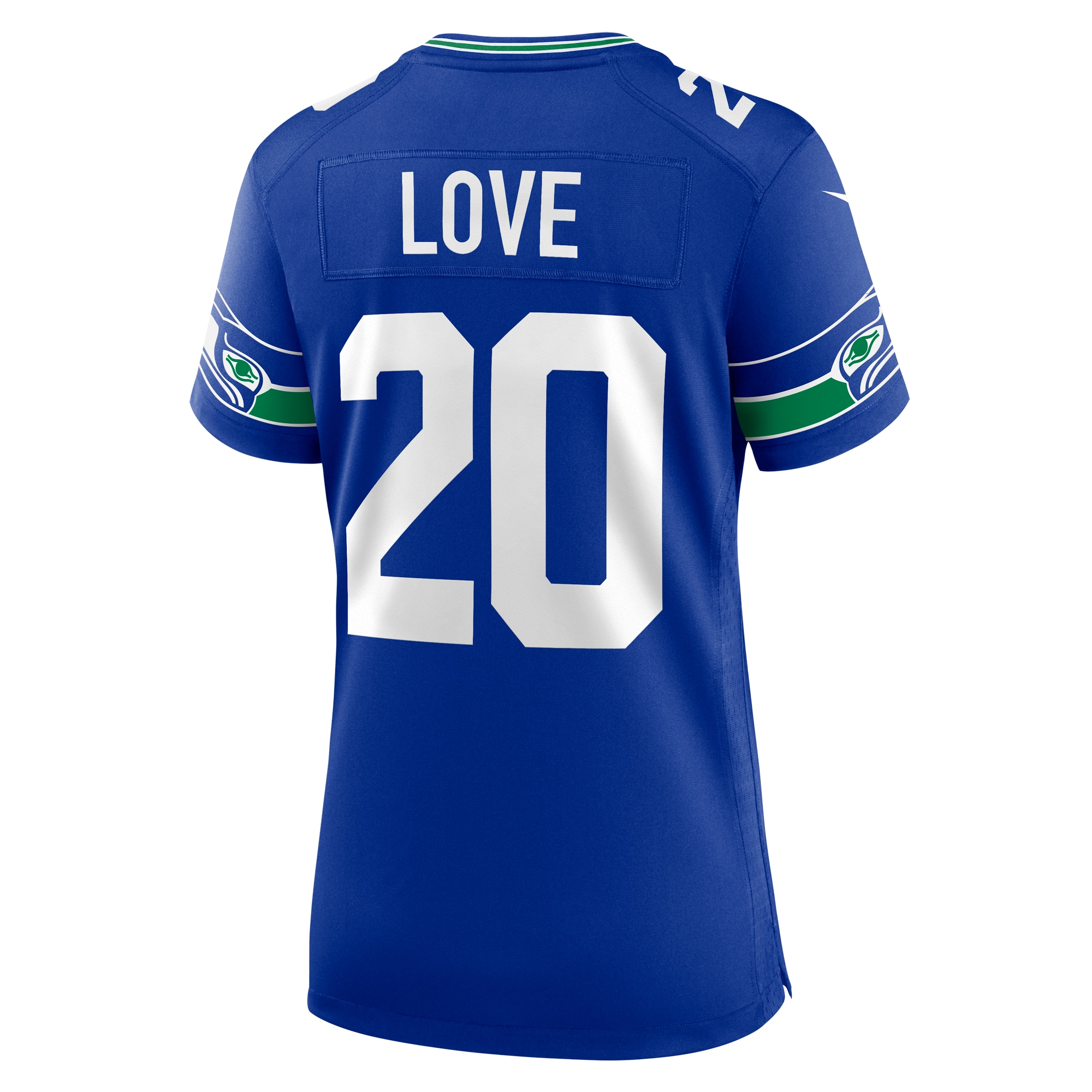 Women's Seattle Seahawks Julian Love Royal Throwback Player Game Jersey JS6520 Saliibo - Image 3