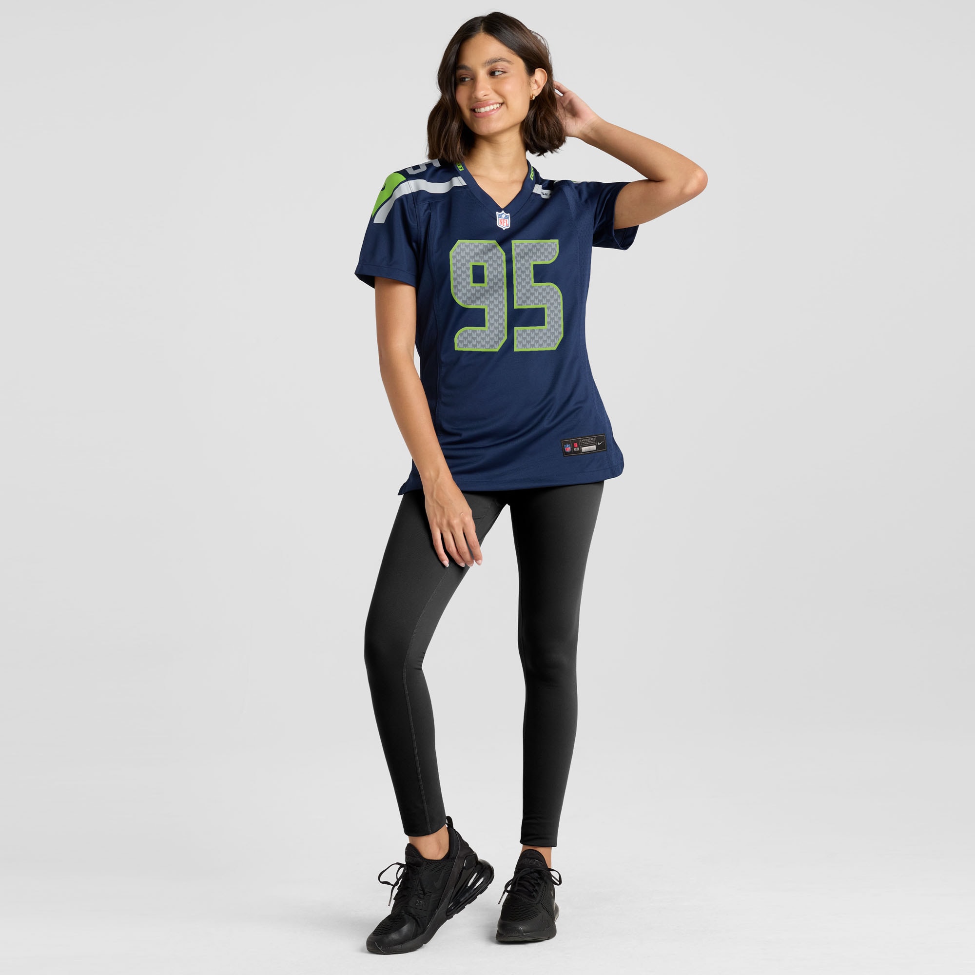 Women's Seattle Seahawks Myles Adams College Navy Team Game Jersey JS7501 Saliibo - Image 4