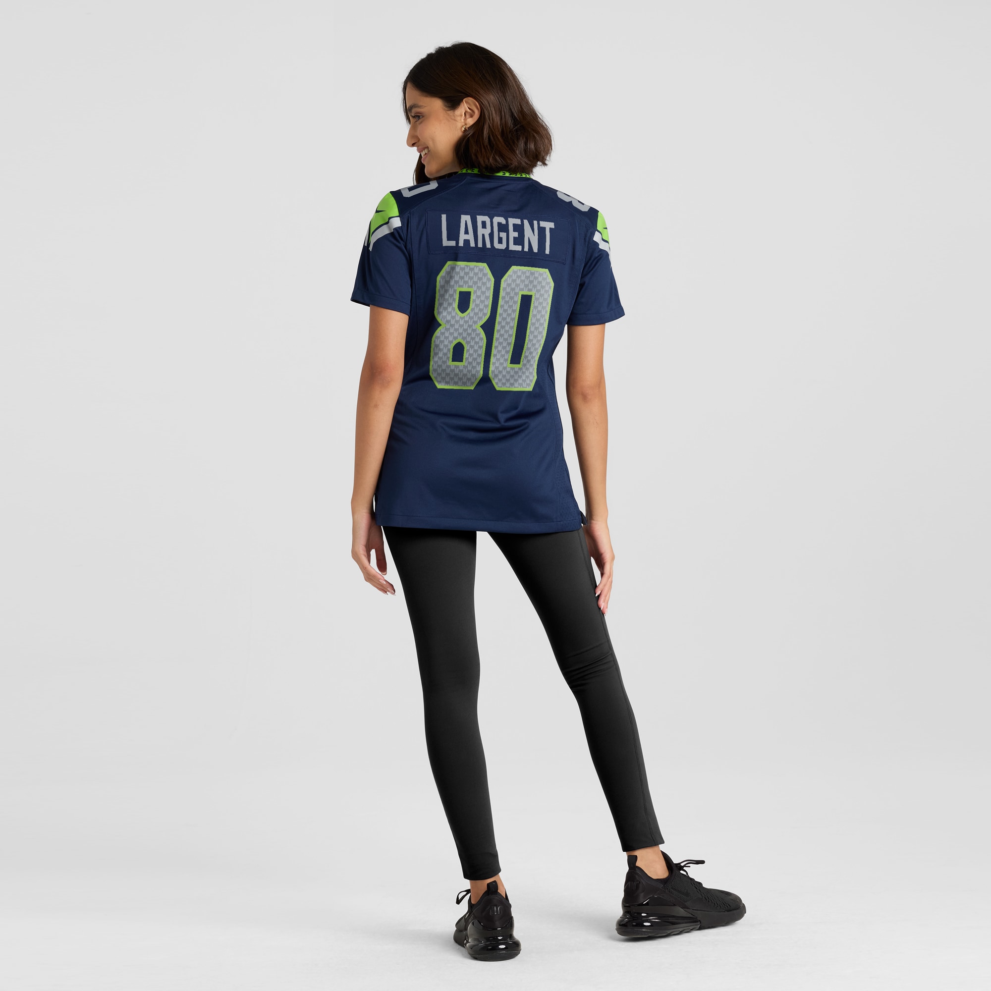 Women's Seattle Seahawks Steve Largent College Navy Game Retired Player Jersey JS1842 Saliibo - Image 5