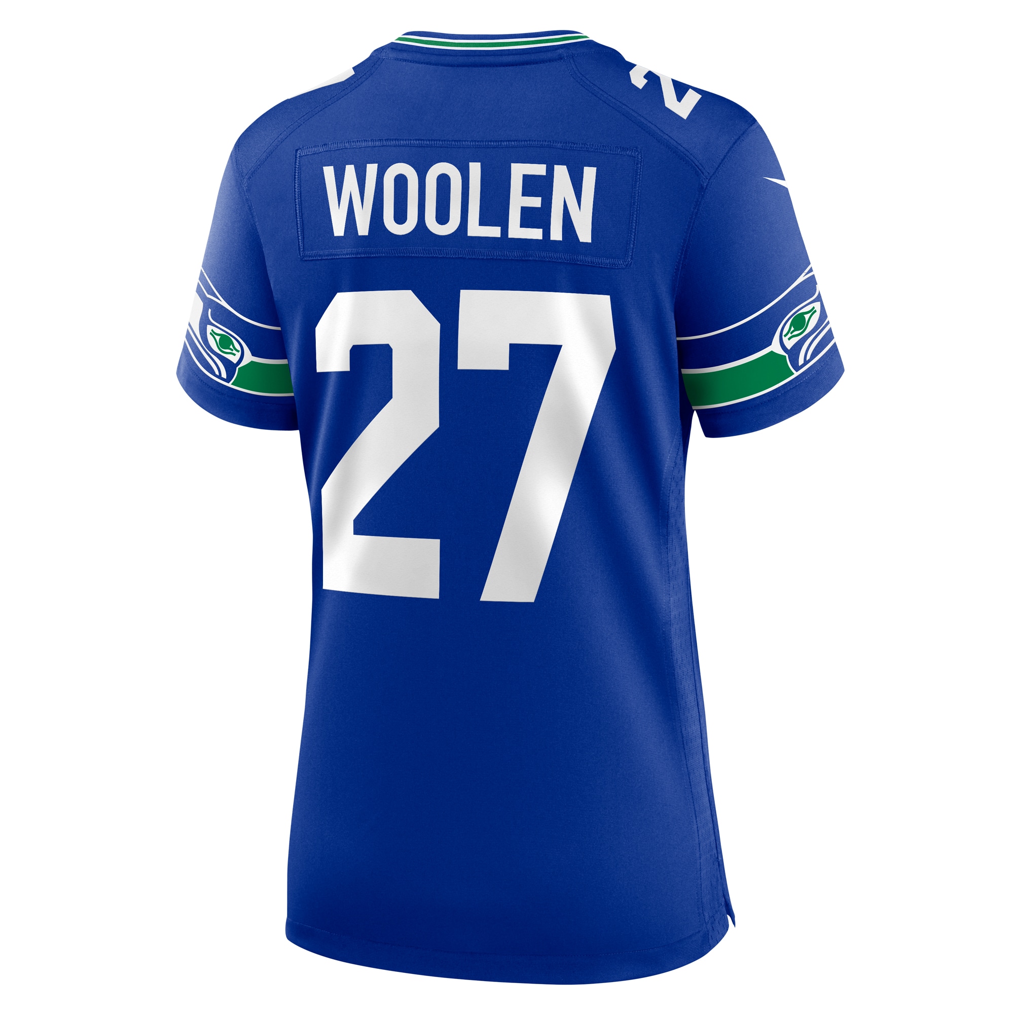 Women's Seattle Seahawks Tariq Woolen Royal Throwback Player Game Jersey JS2621 Saliibo - Image 3