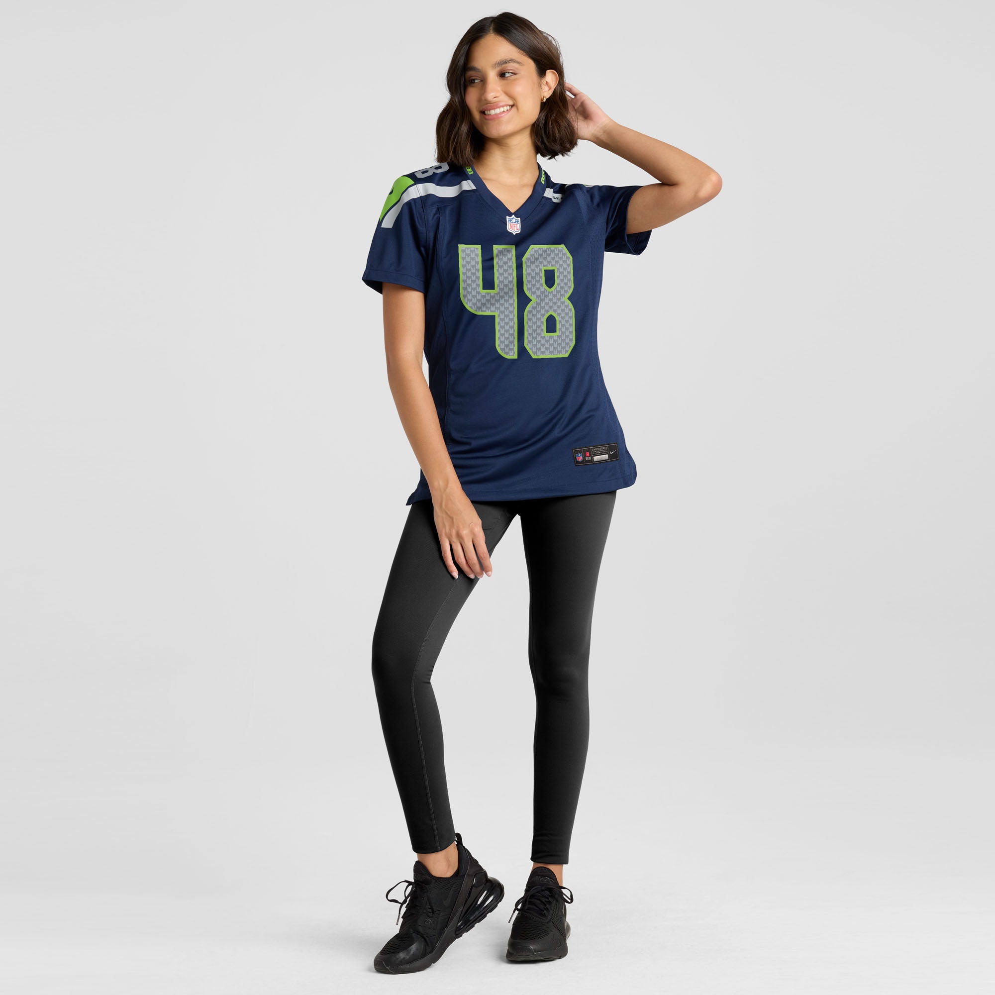 Women's Seattle Seahawks Tyrice Knight College Navy Team Game Jersey JS6507 Saliibo - Image 4