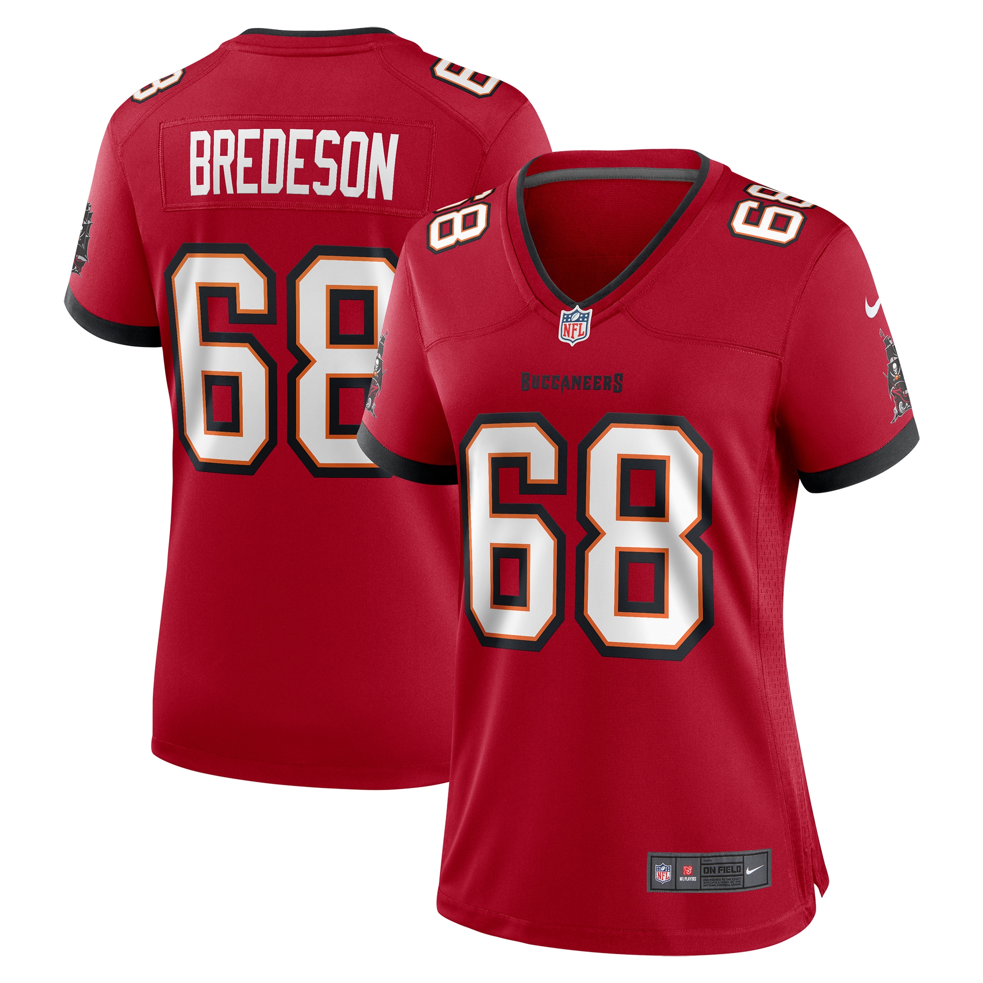 Women's Tampa Bay Buccaneers Ben Bredeson Red Game Jersey JS5030 Saliibo