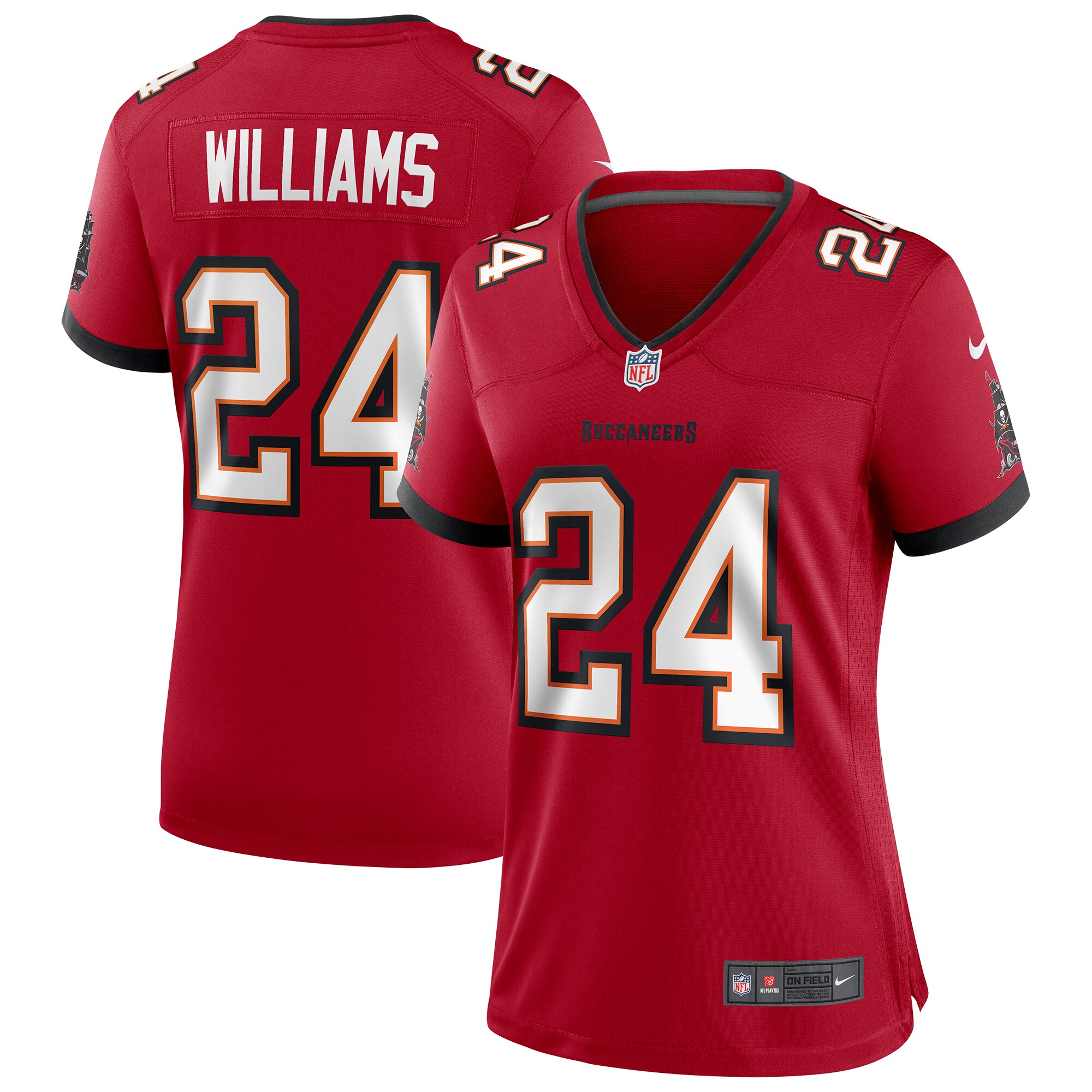 Women's Tampa Bay Buccaneers Cadillac Williams Red Game Retired Player Jersey JS1930 Saliibo