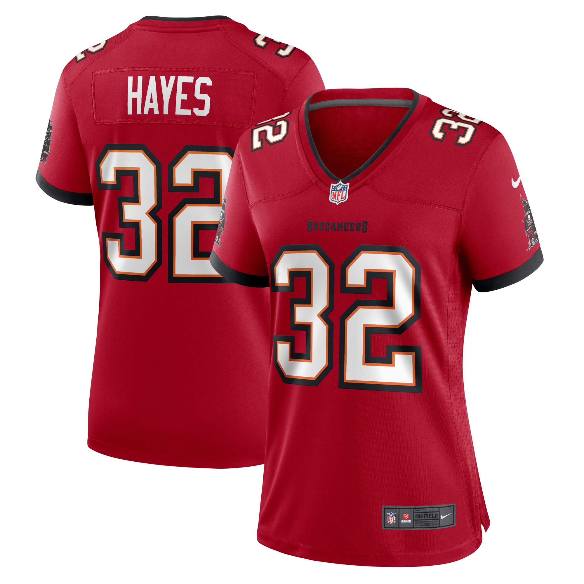 Women's Tampa Bay Buccaneers Josh Hayes Red Game Jersey JS9134 Saliibo