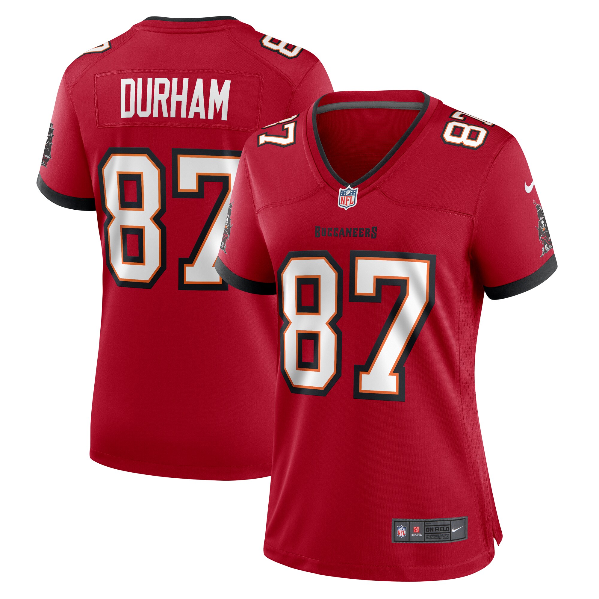 Women's Tampa Bay Buccaneers Payne Durham Red Game Jersey JS4368 Saliibo