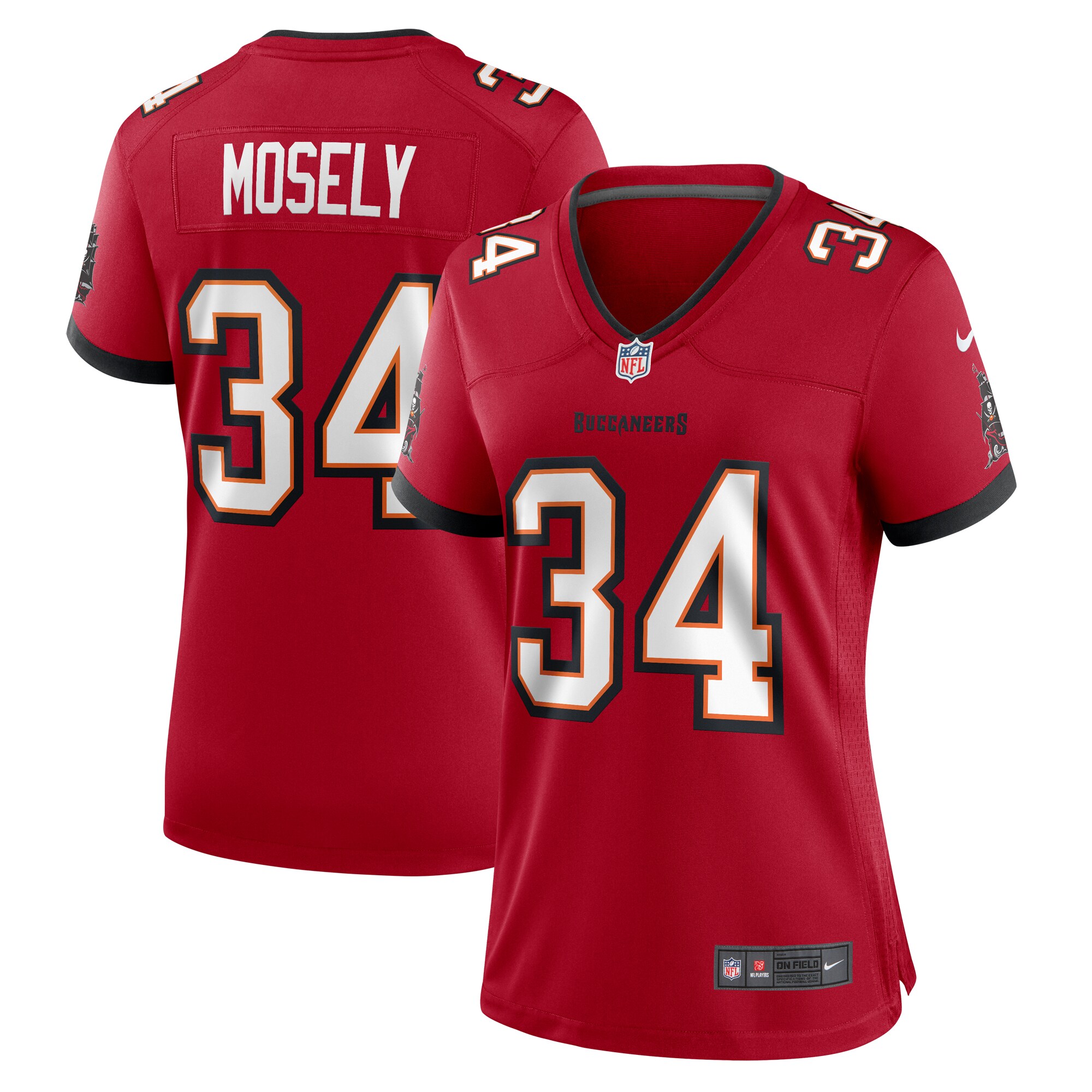 Women's Tampa Bay Buccaneers Quandre Mosely Red Game Jersey JS7317 Saliibo
