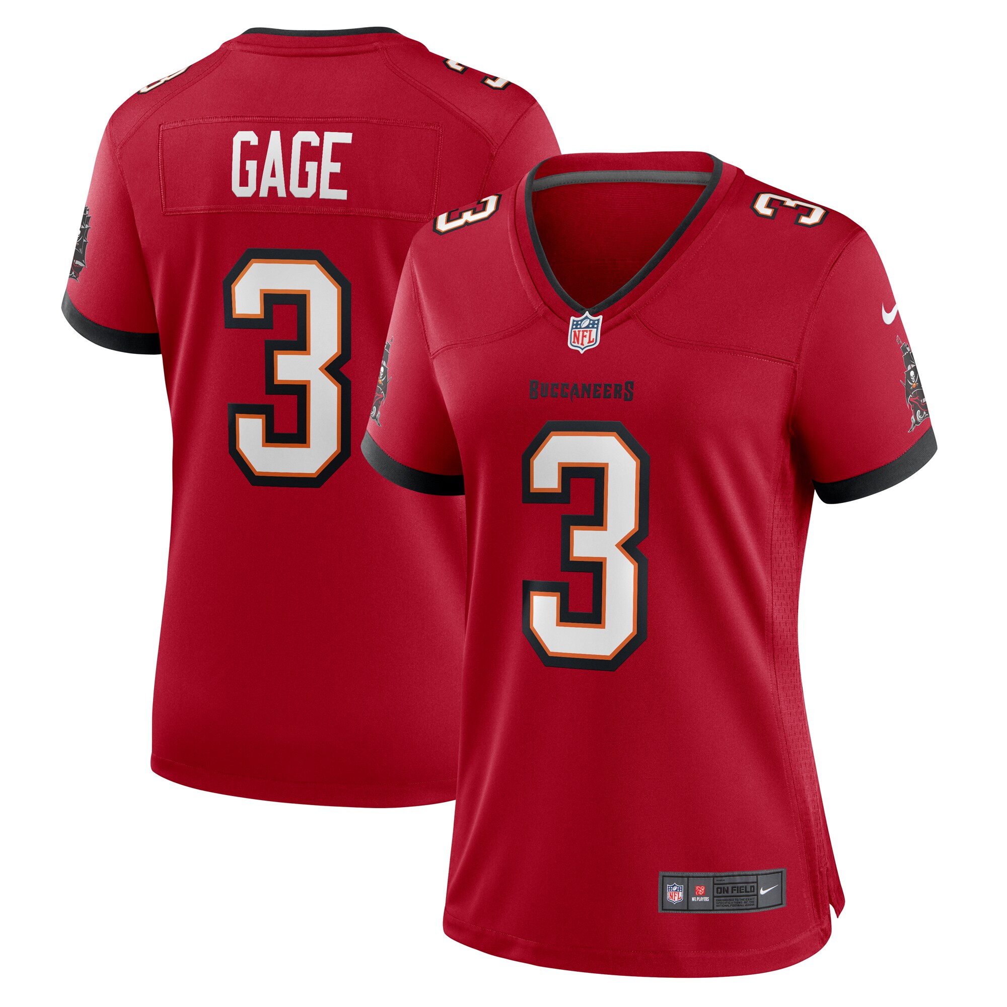 Women's Tampa Bay Buccaneers Russell Gage Red Game Jersey JS5248 Saliibo