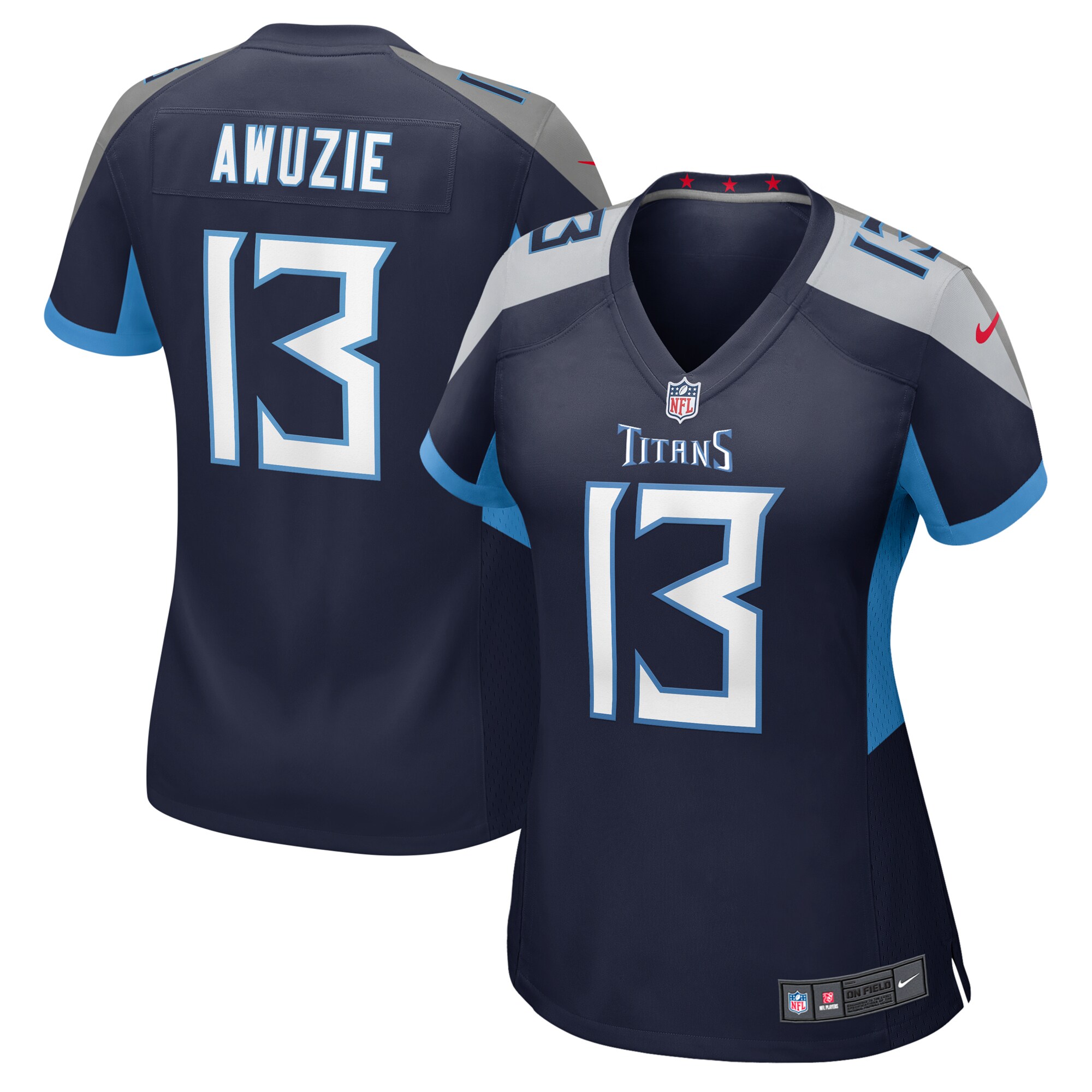Women's Tennessee Titans Chidobe Awuzie Navy Game Jersey JS9575 Saliibo