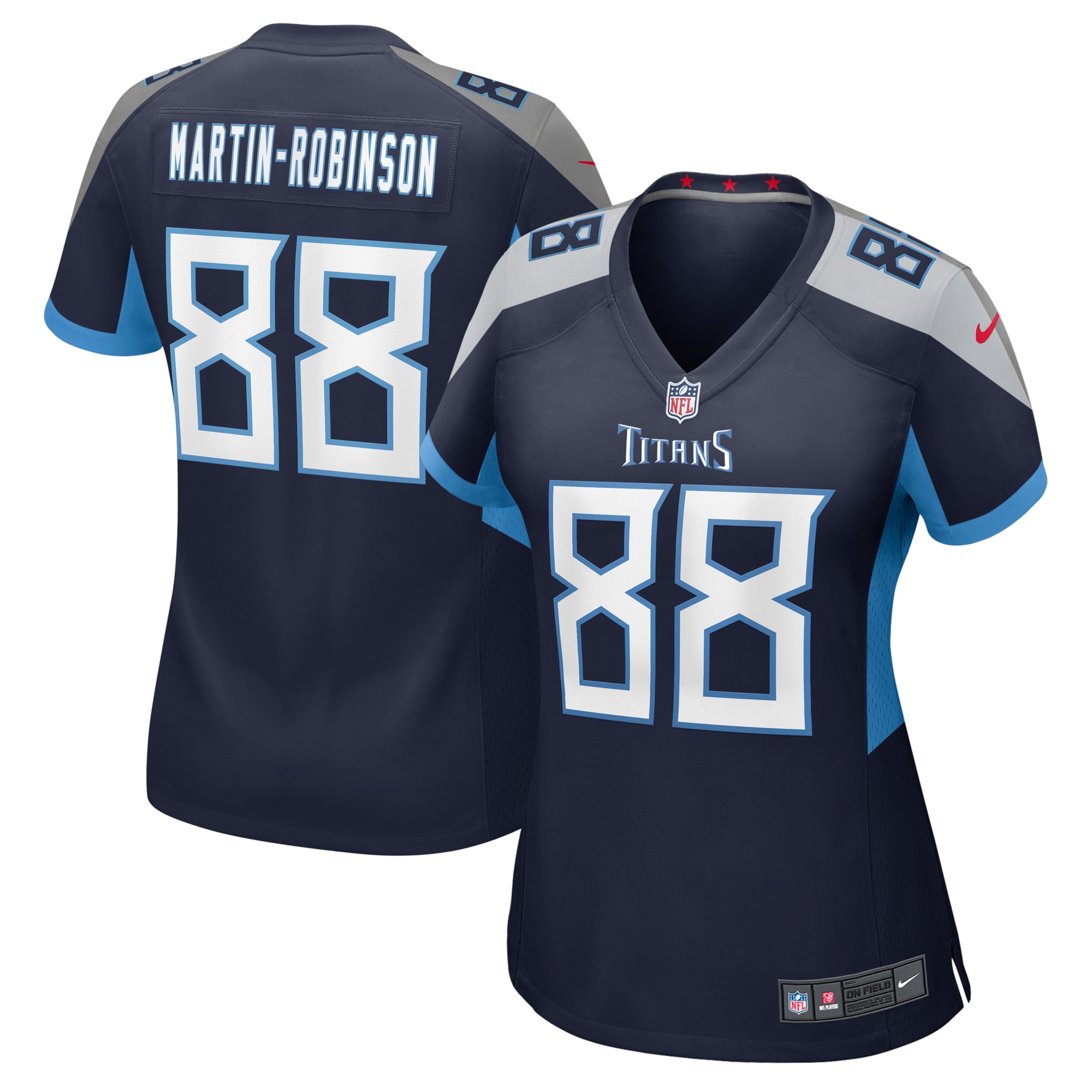 Women's Tennessee Titans David Martin-Robinson Navy Game Jersey JS5895 Saliibo