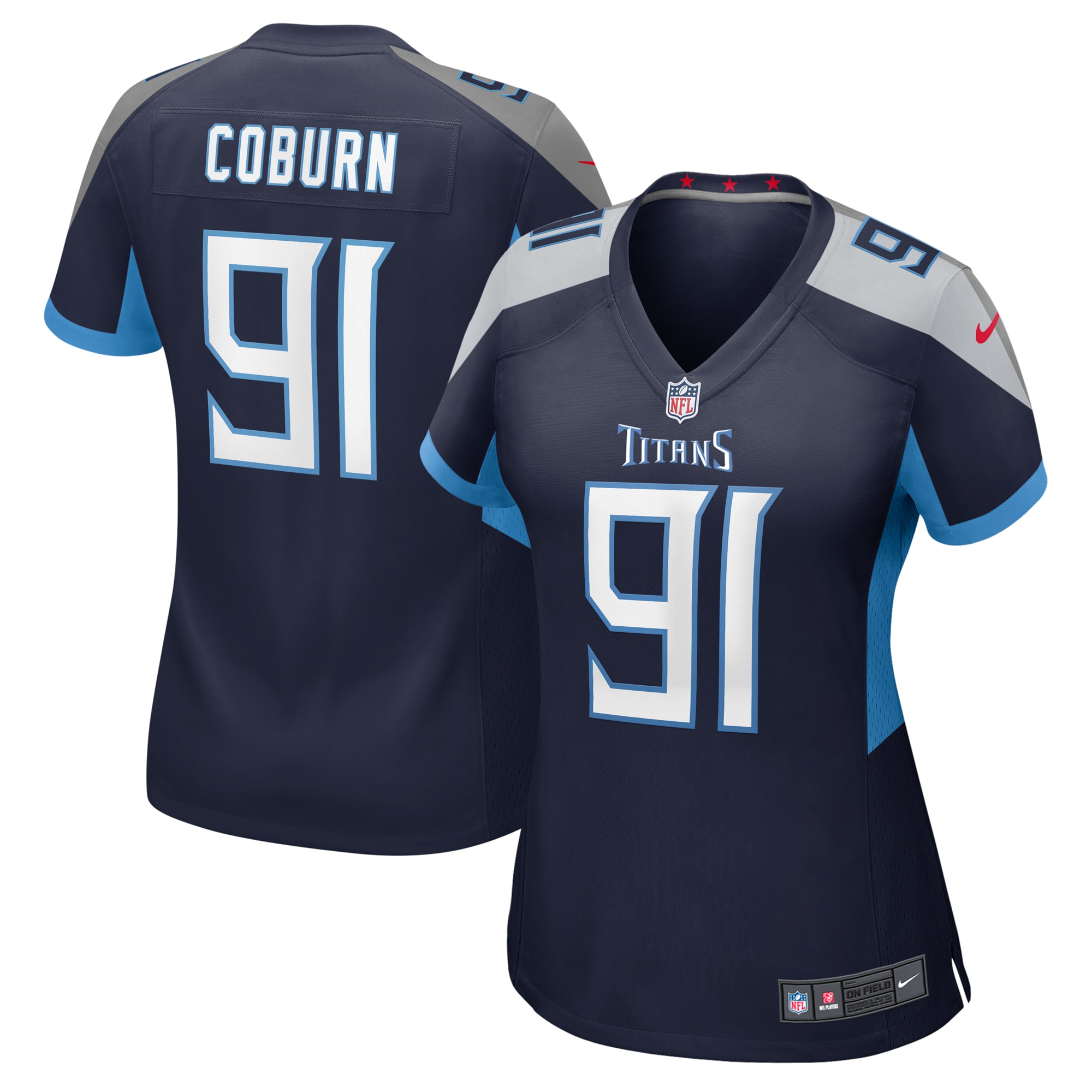 Women's Tennessee Titans Keondre Coburn Navy Game Jersey JS8189 Saliibo