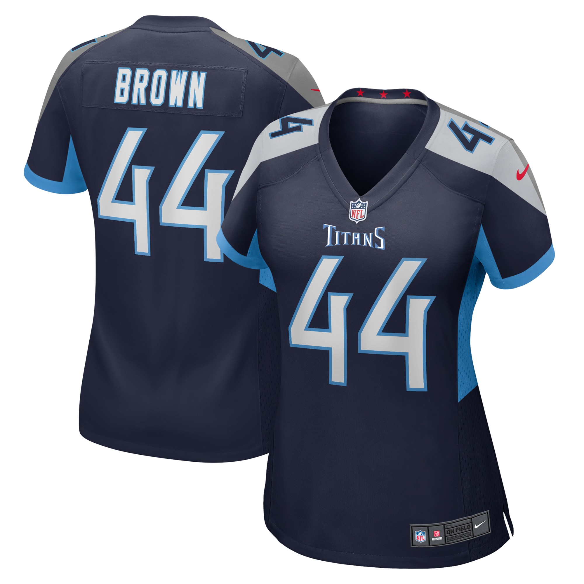 Women's Tennessee Titans Mike Brown Navy Game Jersey JS7696 Saliibo