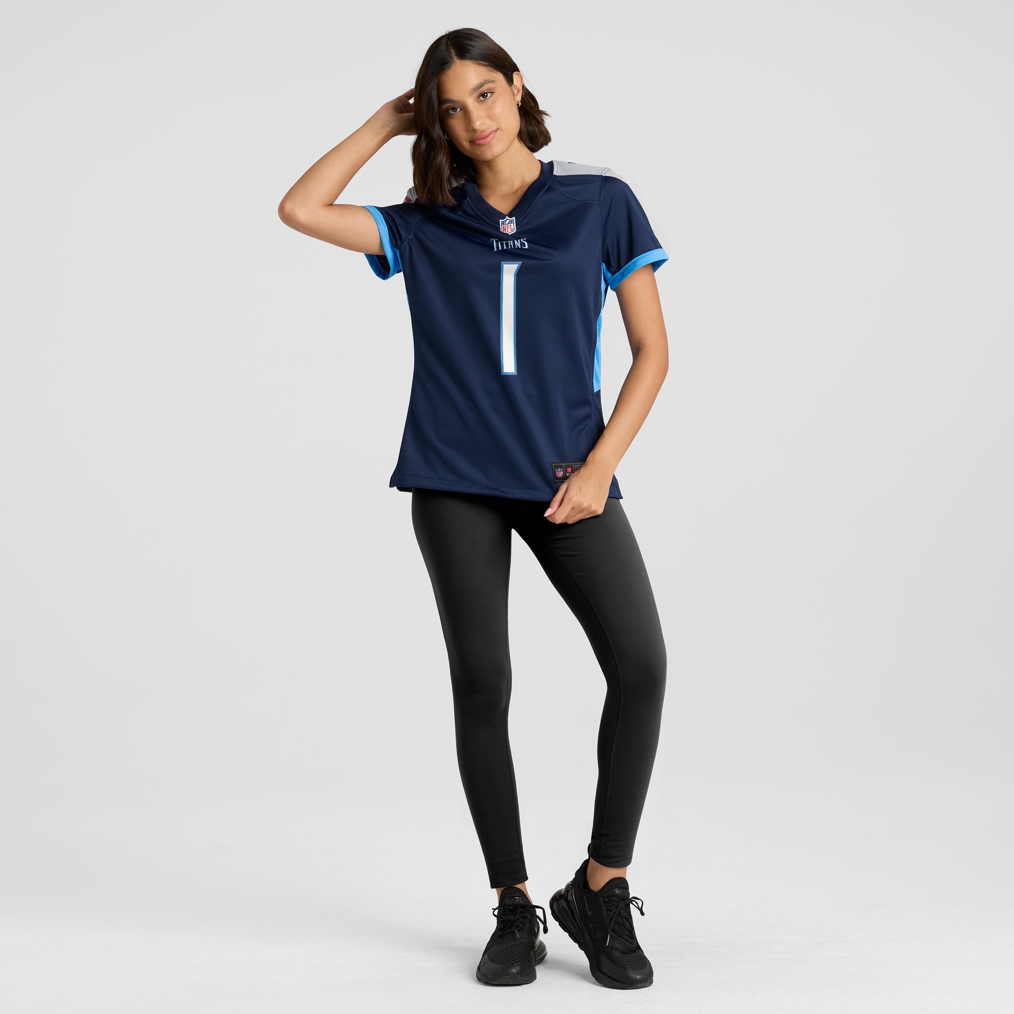 Women's Tennessee Titans Number 1 Mom Navy Game Jersey JS3268 Saliibo - Image 4