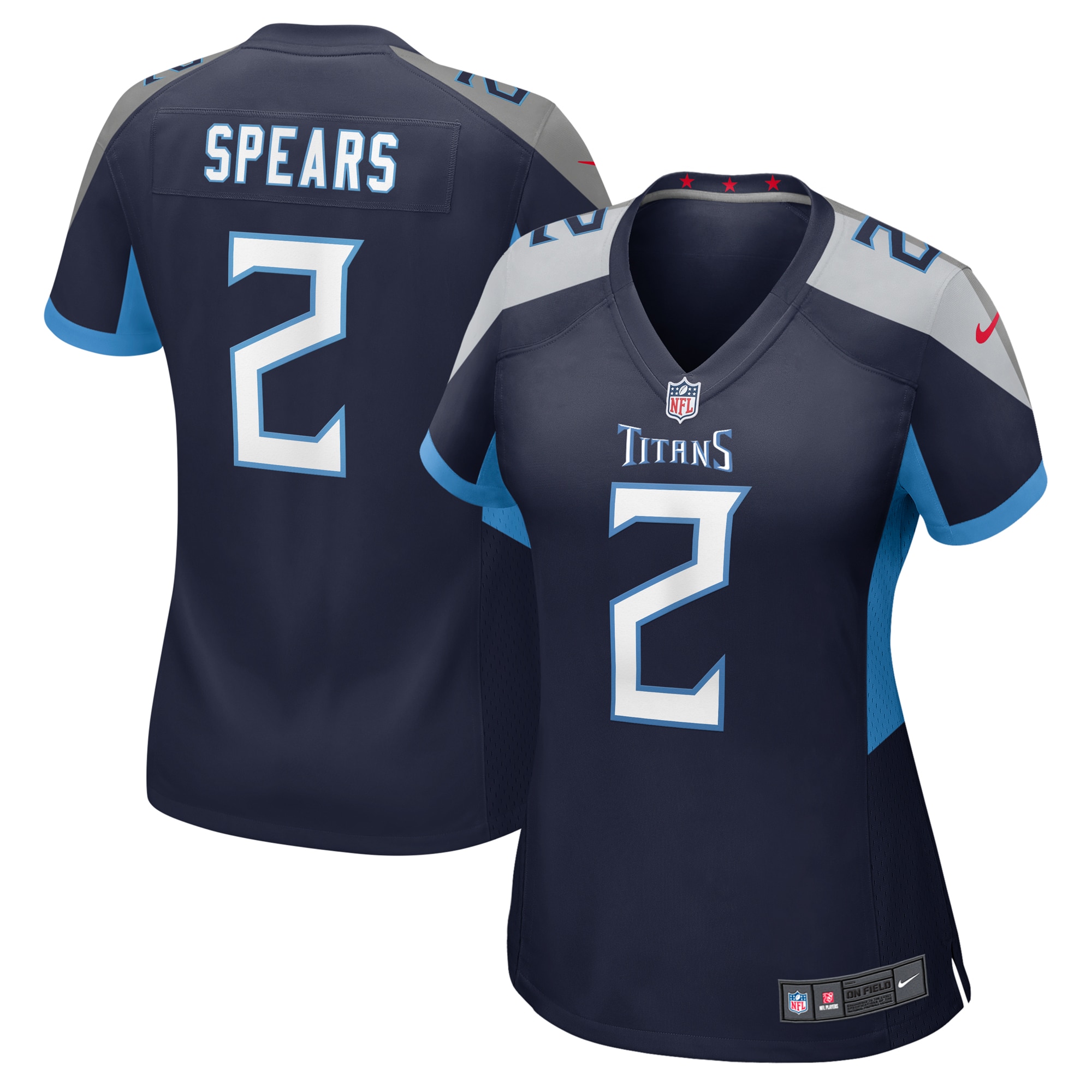 Women's Tennessee Titans Tyjae Spears Navy Game Jersey JS4142 Saliibo